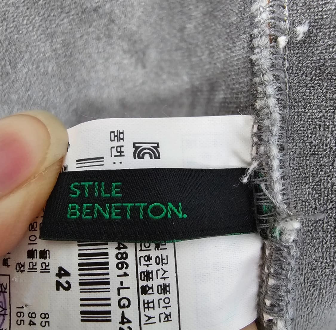 베네통 그레이 퍼 롱코트 ~55 상품이미지8