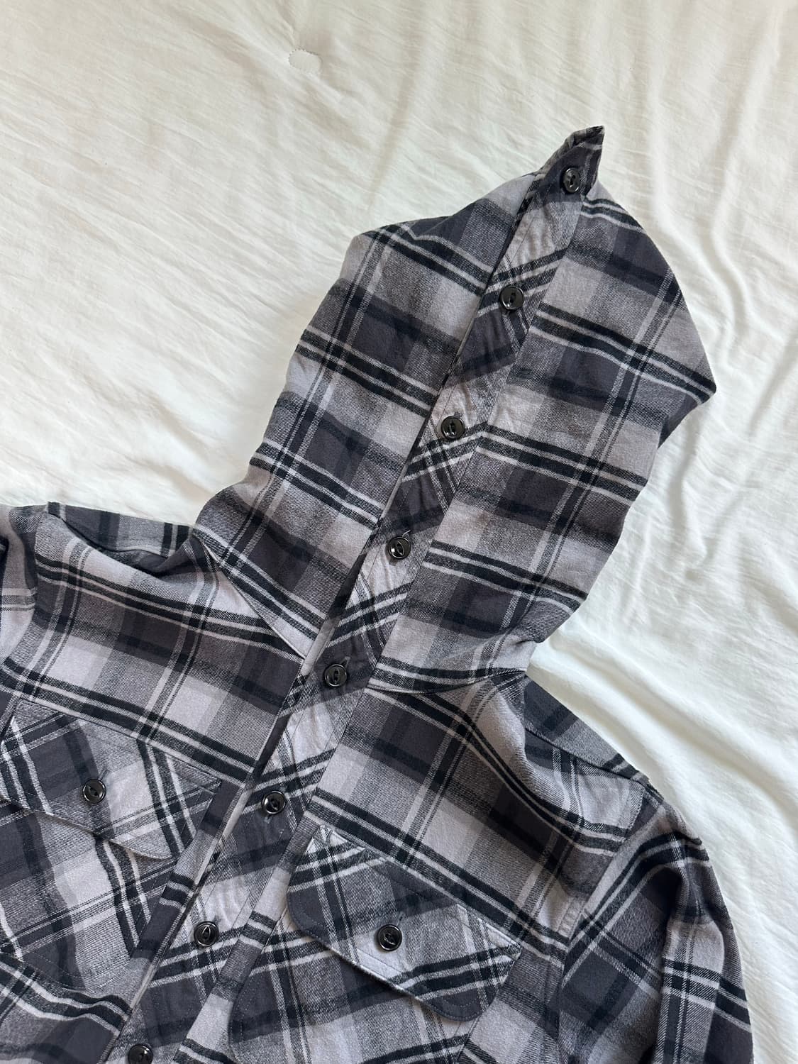 베이프 체크 후드셔츠 상품이미지2