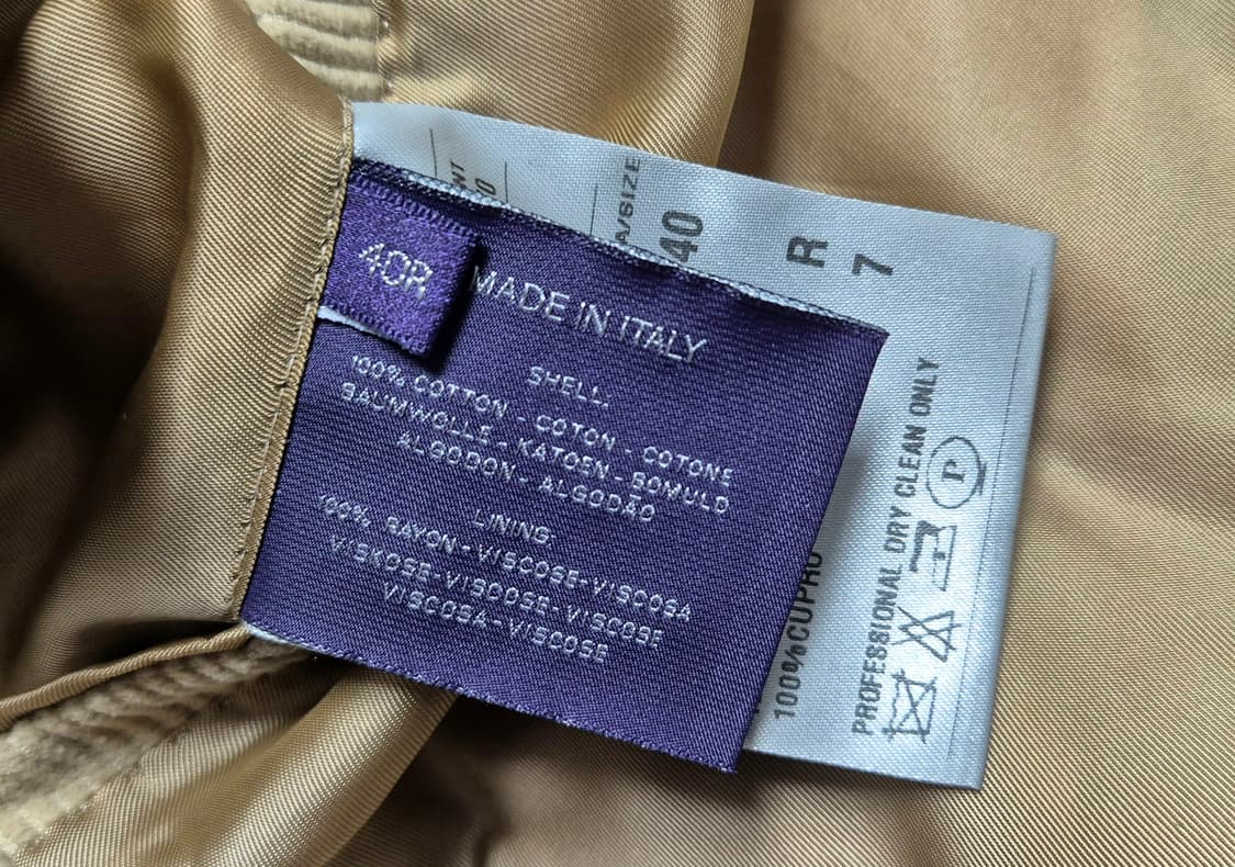 랄프로렌 퍼플라벨 코듀로이 블레이저 자켓 올드머니 상품이미지4