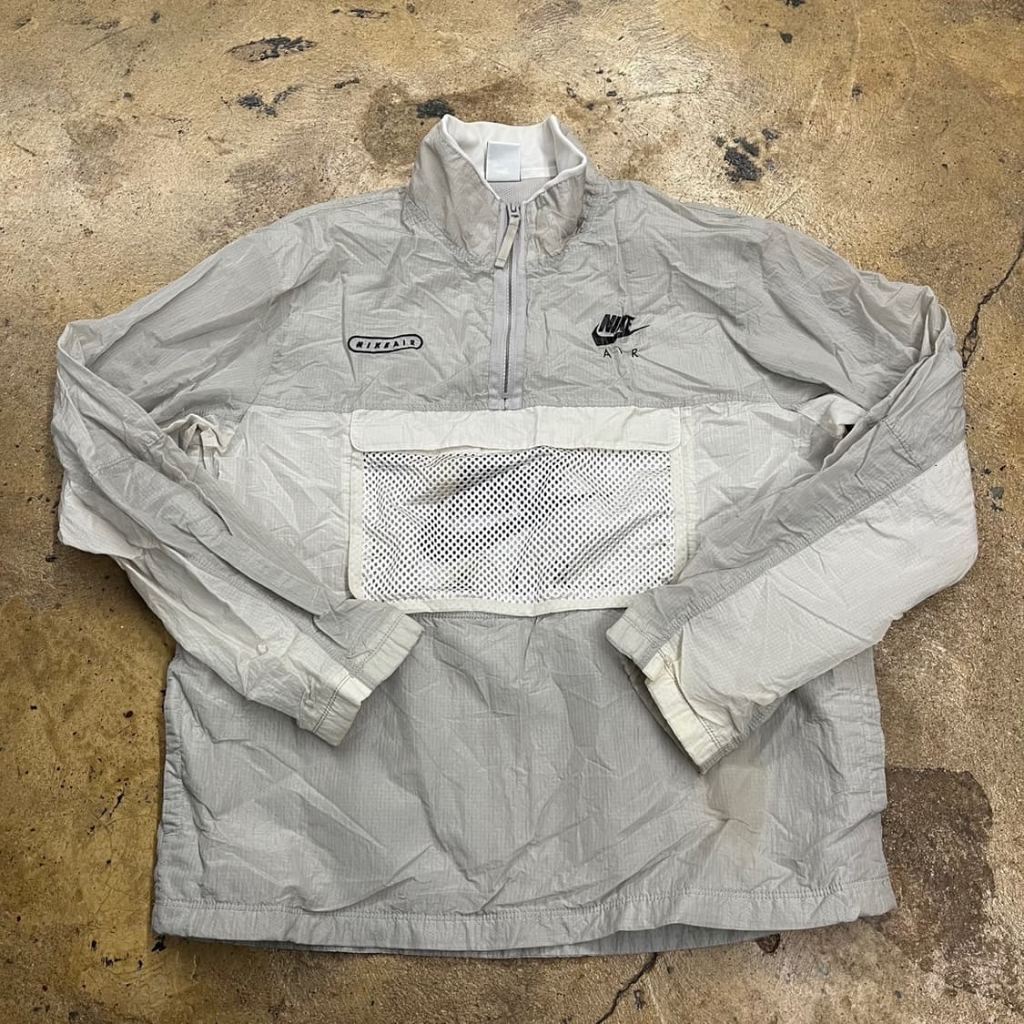 [정품/L] 나이키 AIR 하프집업 바람막이 실버 b16 상품이미지2