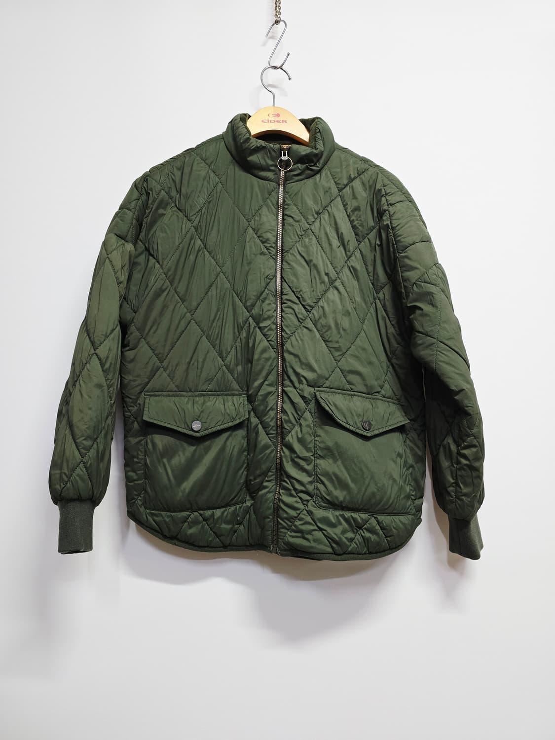 아이더 엘더 퀼팅 자켓 그린 점퍼 상품이미지1