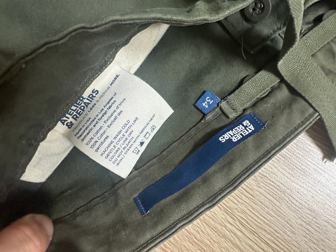 아뜰리에&리페어스 코튼팬츠 34 새제품 상품이미지8