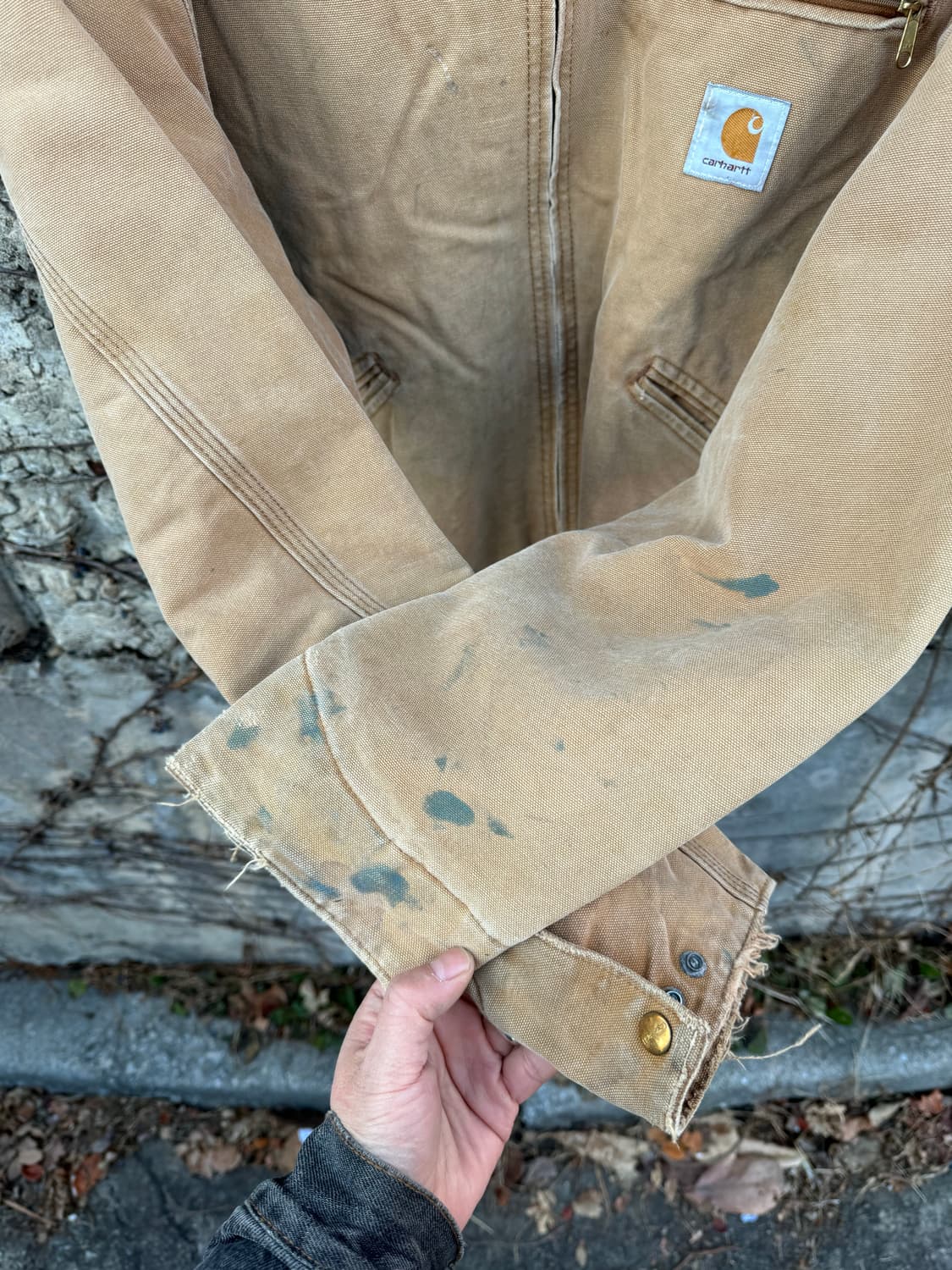 80s 칼하트 빈티지 6qlj 하드페이딩 디트로이트 워크 자켓 상품이미지6
