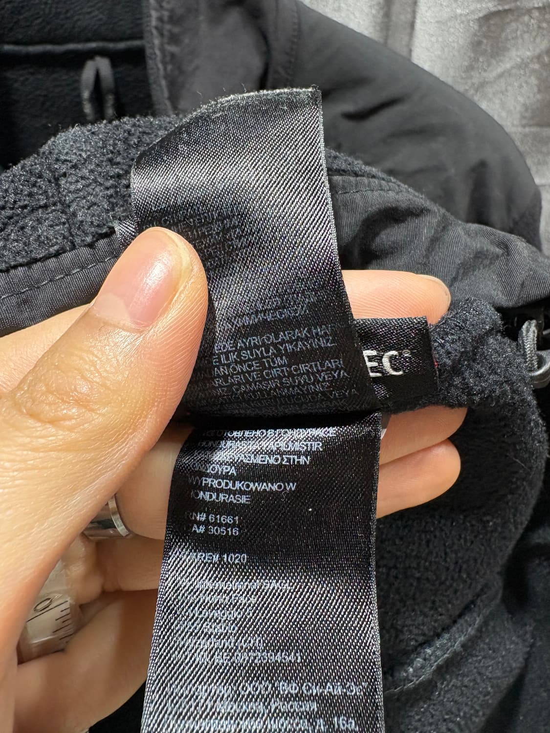 L 노스페이스 나일론 믹스 블랙 플리스 상품이미지6