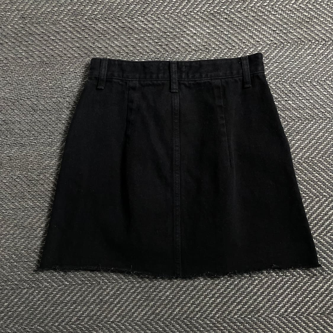 빈티지 커팅 데님 스커트 블랙o 4706 상품이미지4