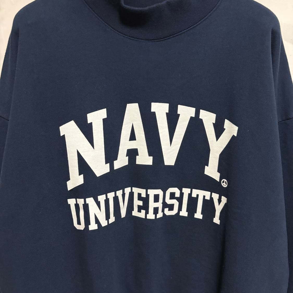 듀테로 모크넥 맨투맨 스웻셔츠 / 네이비, L 상품이미지5