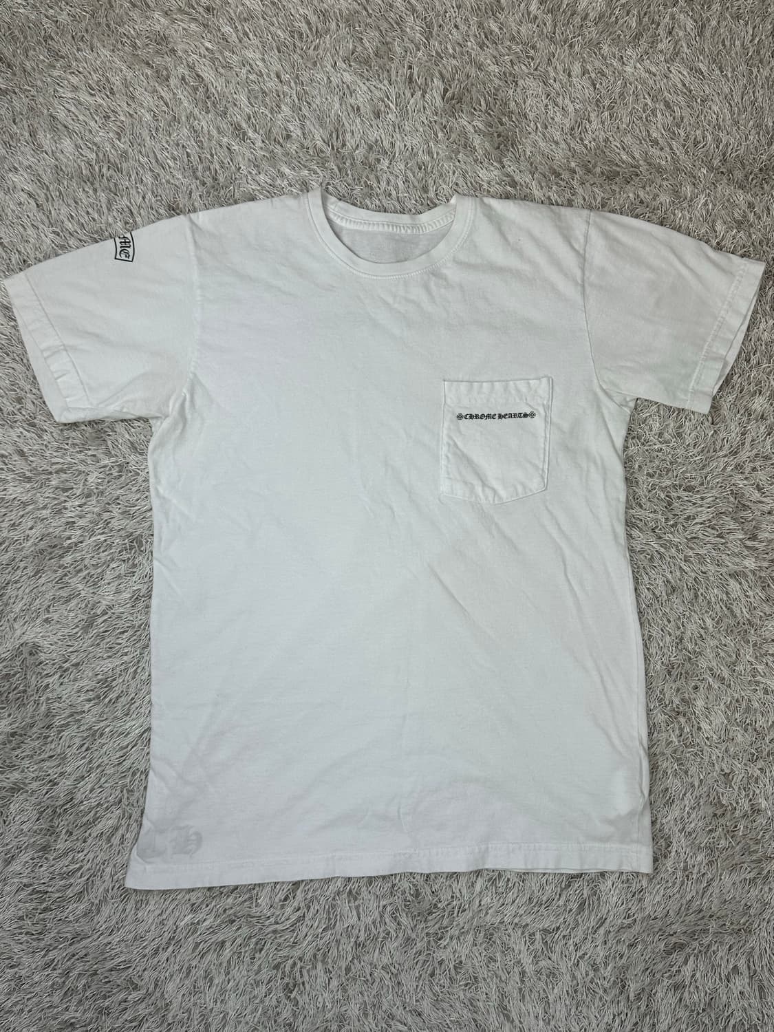 [M] 백화점판 정품 크롬하츠 퍽유로고 반팔 화이트 상품이미지2