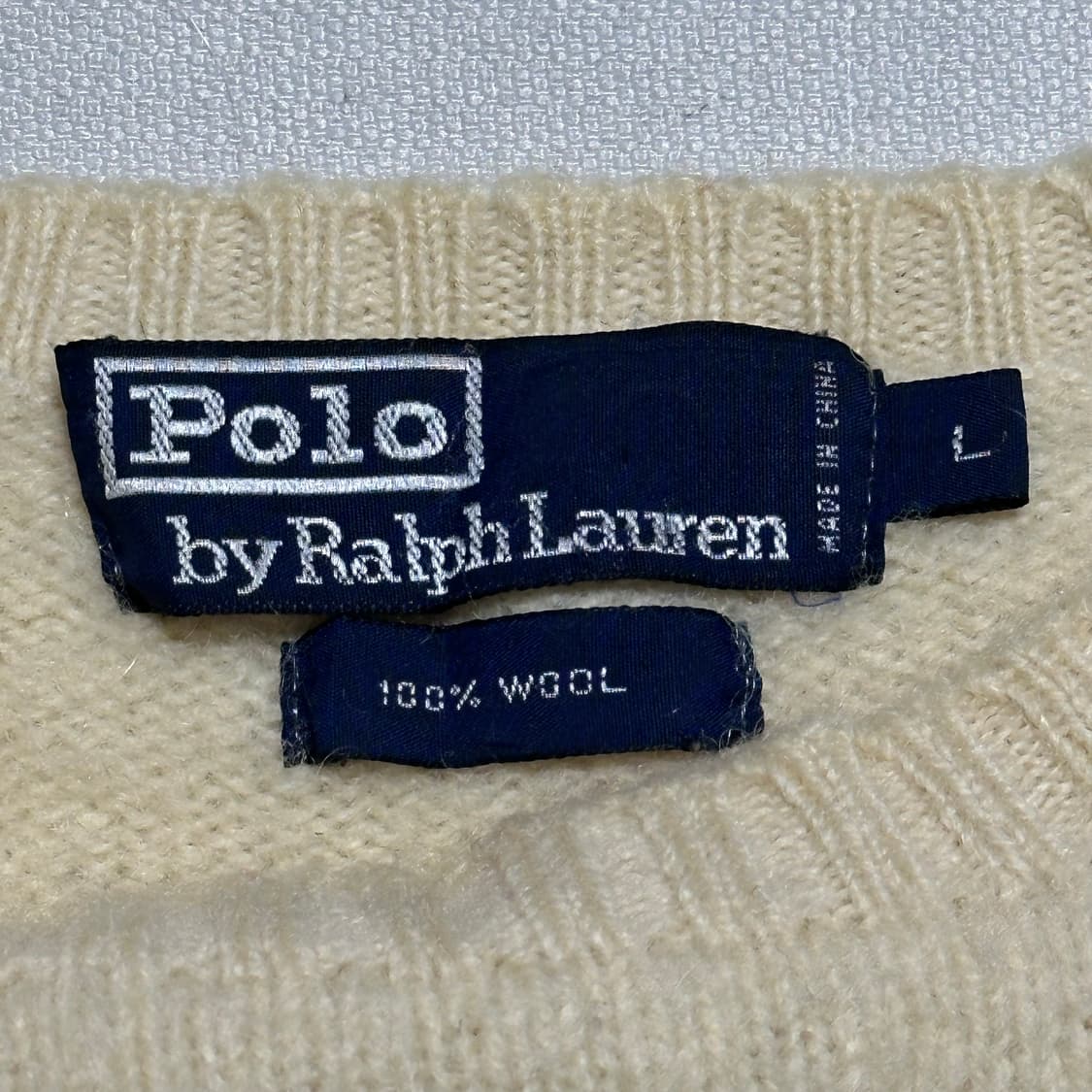 L 폴로랄프로렌 아이보리 울 니트 상품이미지4