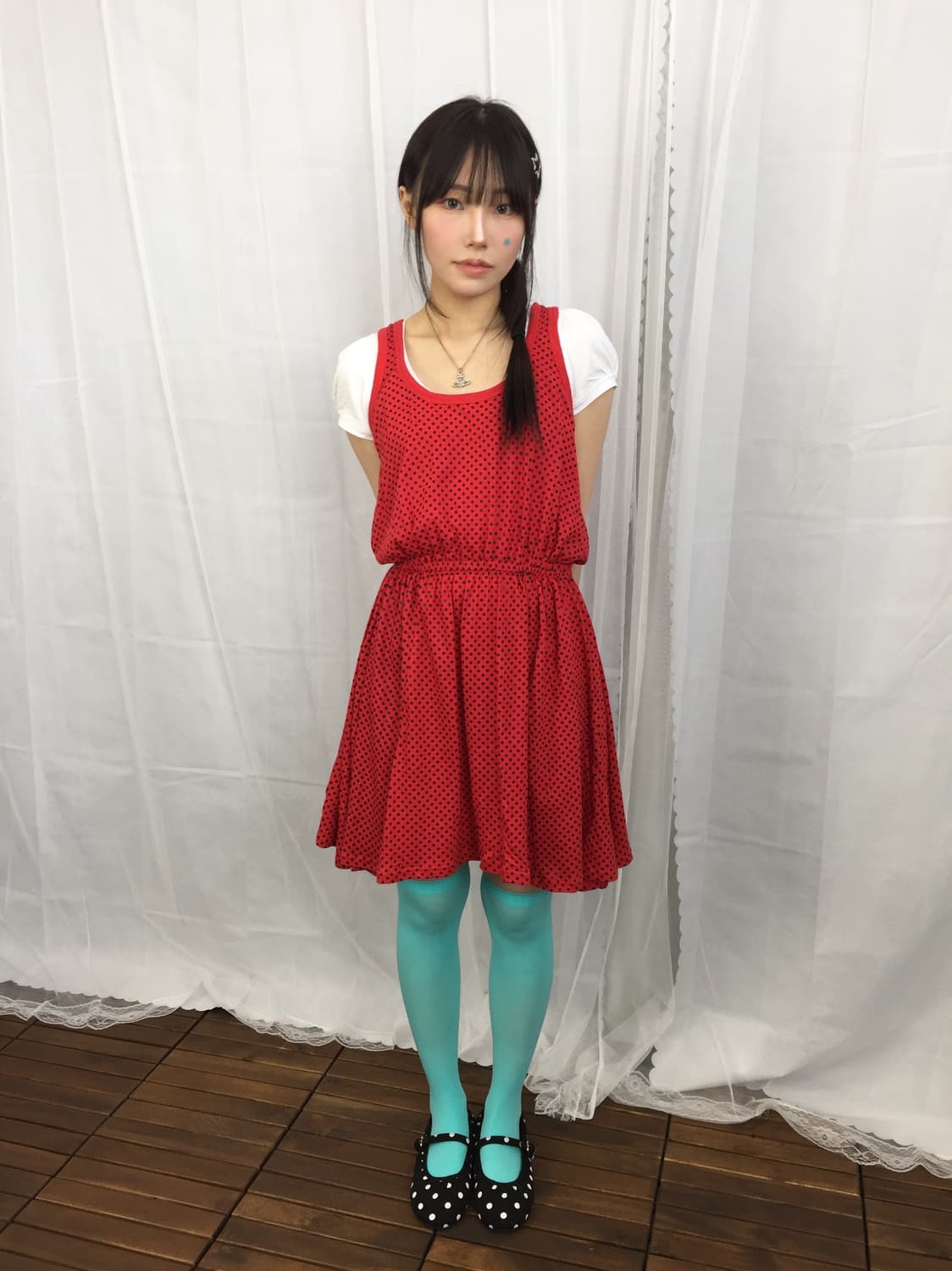 'SLY' Red Dot Sleeveless Mini Dress 상품이미지1