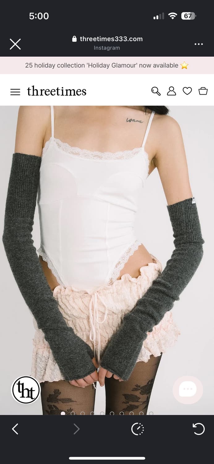 쓰리타임즈 레이스 레이스 탑 바디수트 상품이미지3