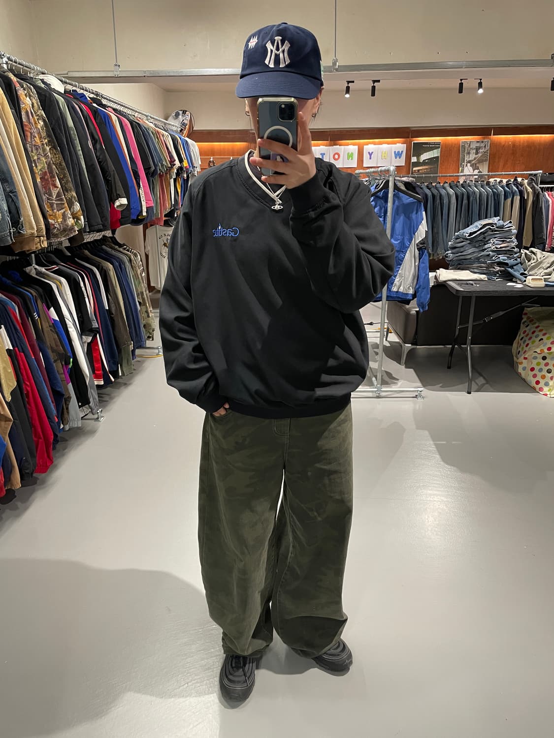 빈티지 v넥 바람막이 웜업   상품이미지3