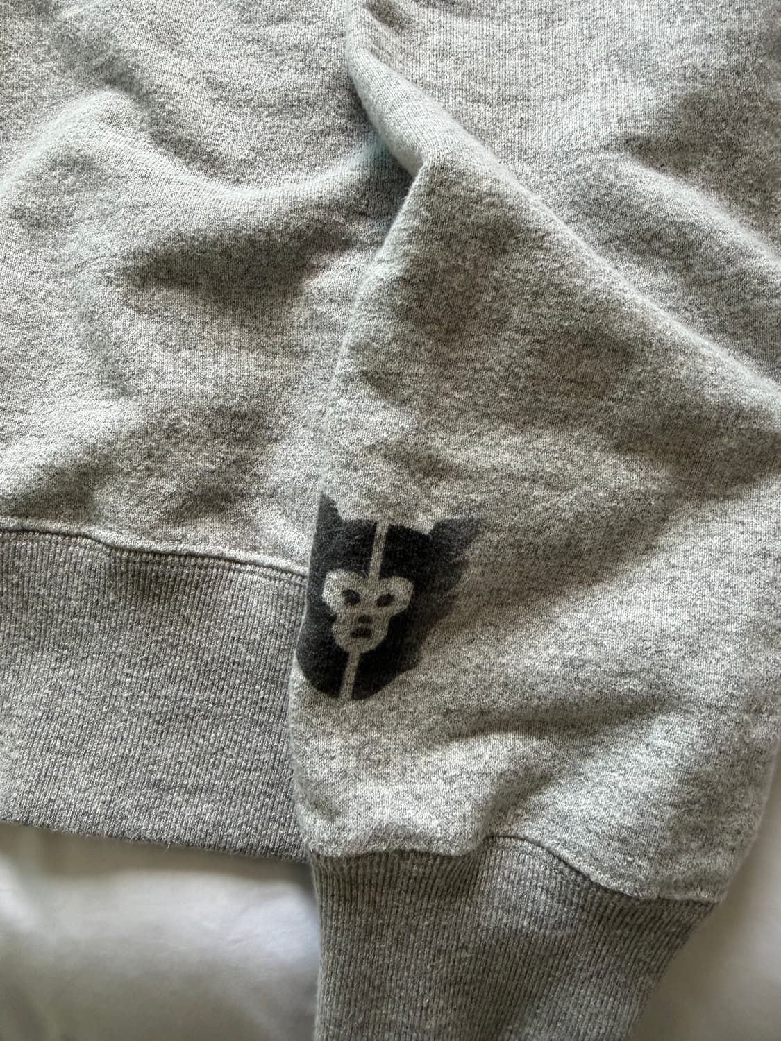 [XL] 휴먼메이드 하프집 스웻 셔츠 그레이 상품이미지4