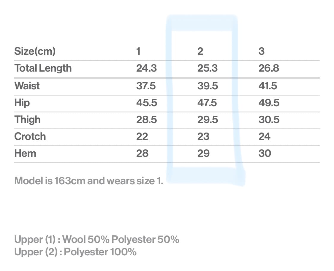 ojos 오호스 마이크로 울 쇼츠 2사이즈 상품이미지5