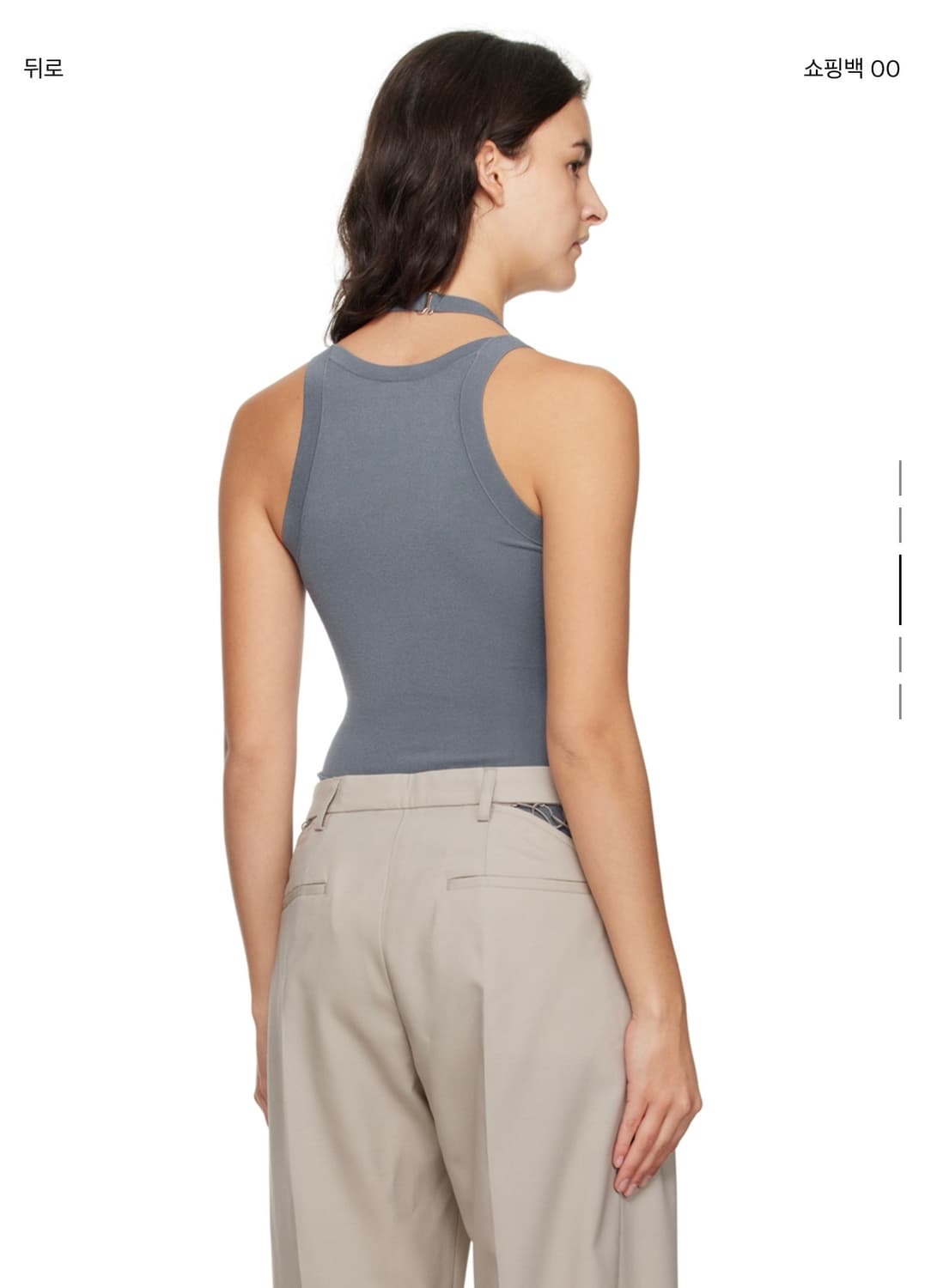 Dion lee 절개 포인트 홀터넥 슬리브리스 상품이미지3