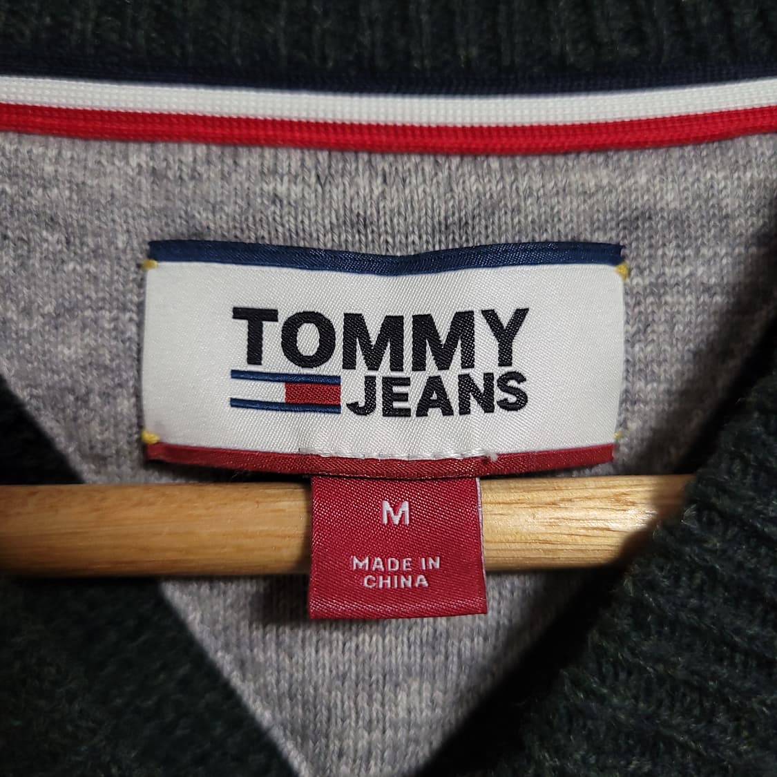 (M) 타미진스 딥그린 니트 집업 가디건 자켓 상품이미지2