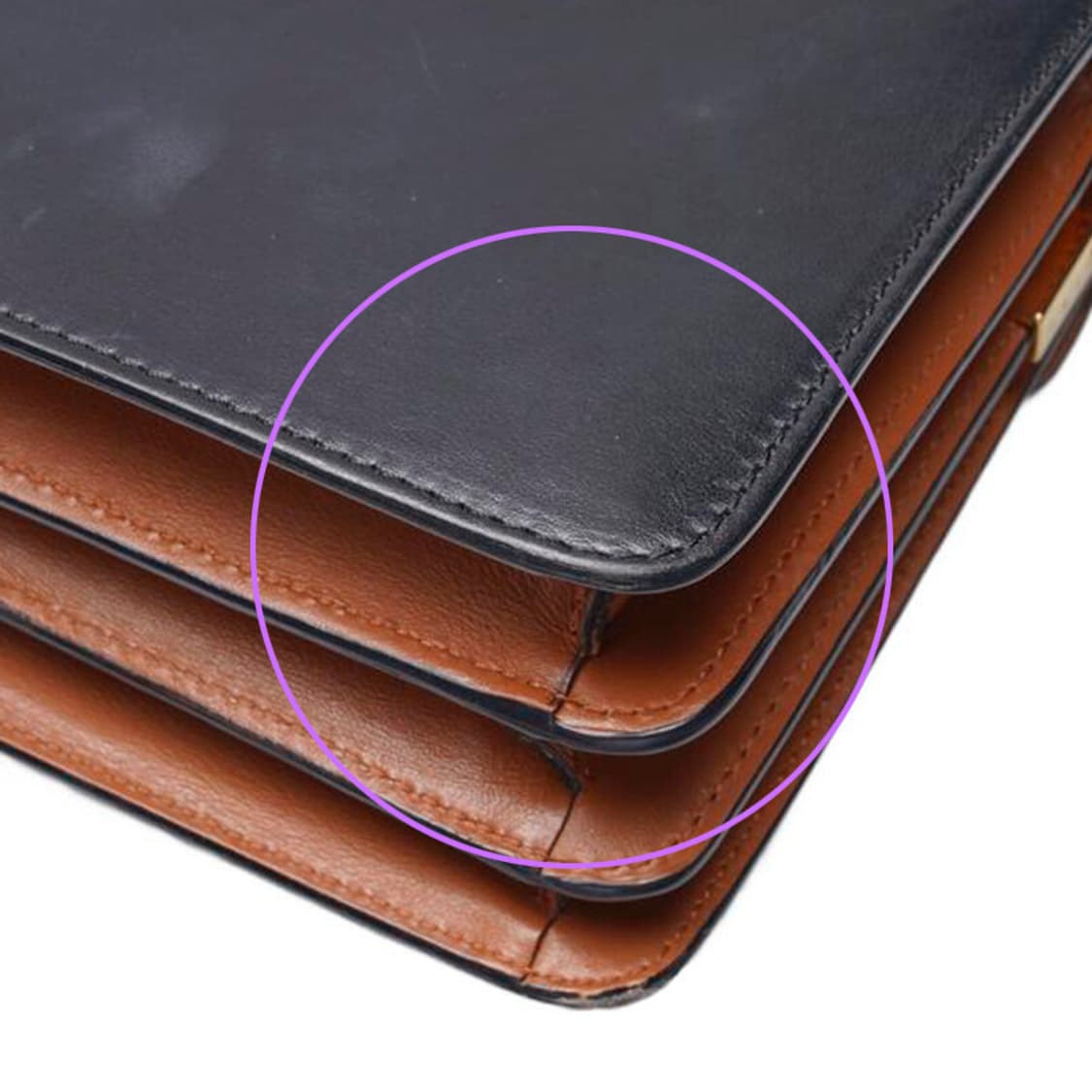 (중고) 마르니 멀티컬러 카프스킨 트렁크 미듐 숄더백 상품이미지7