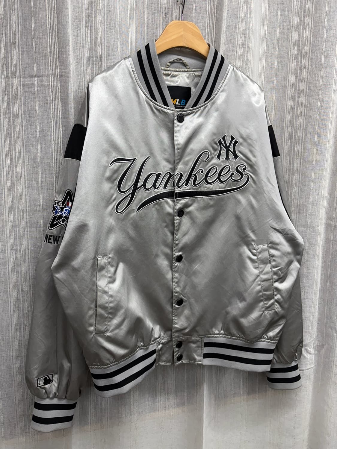MLB 뉴욕 양키스 실버 스타장 야구 점퍼 바시티 자켓 상품이미지4