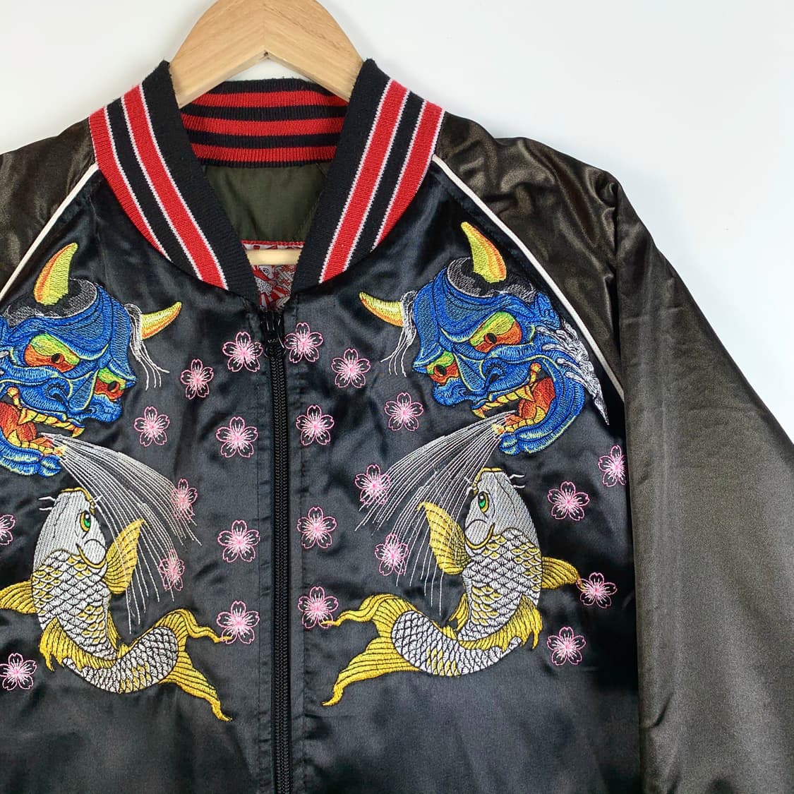 스고이 제팬 반야 잉어 자수 사쿠라 스카쟌 상품이미지5