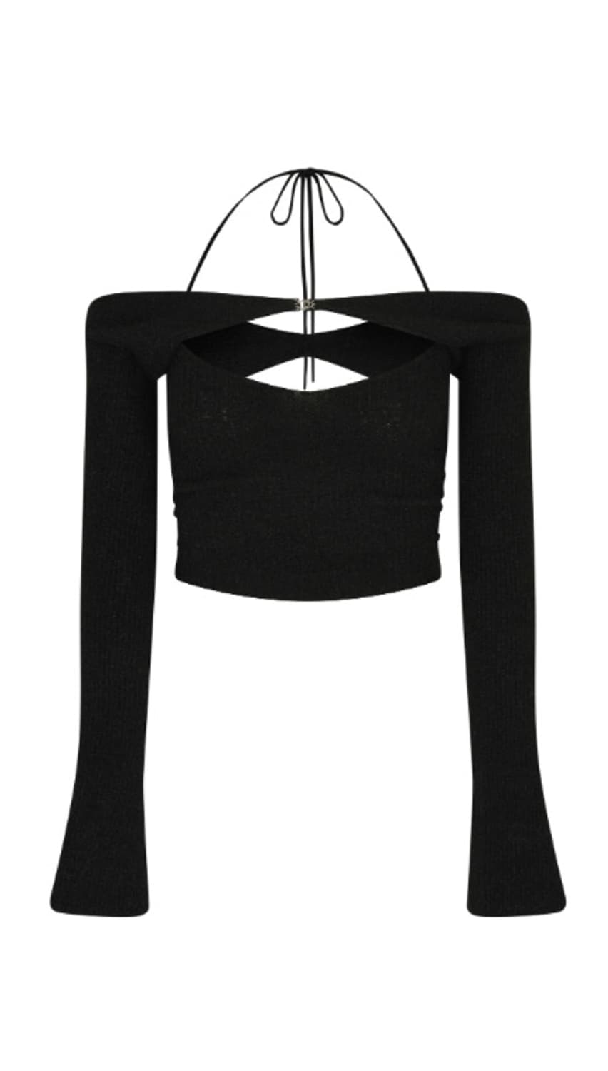 페인오어플레져 세이렌 탑 티셔츠 볼레로 블랙 상품이미지1