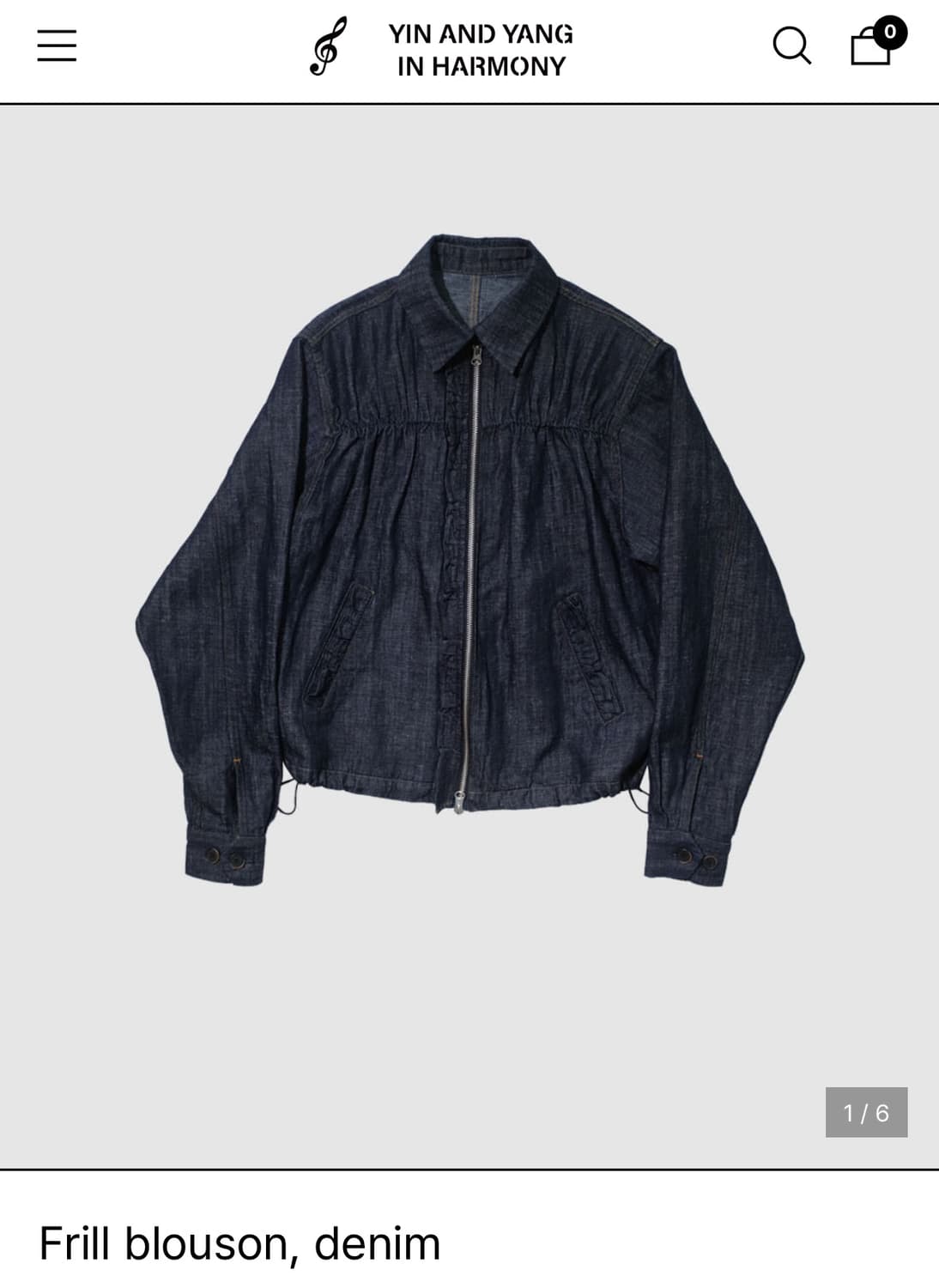 인앤양인하모니 프릴 블루종 데님 상품이미지1