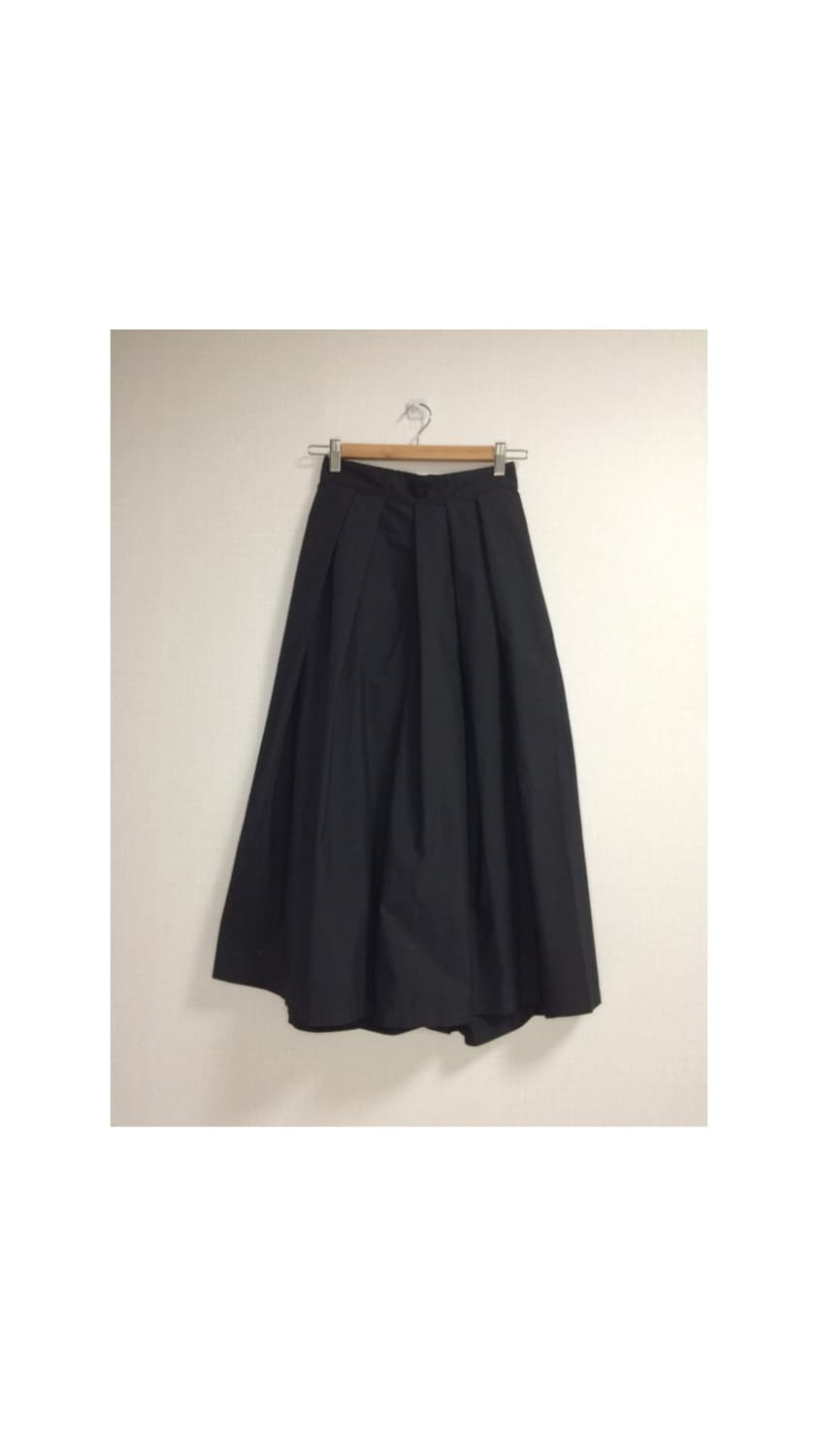 muji 무인양품 이지 와이드 핀턱 블랙 팬츠 상품이미지1