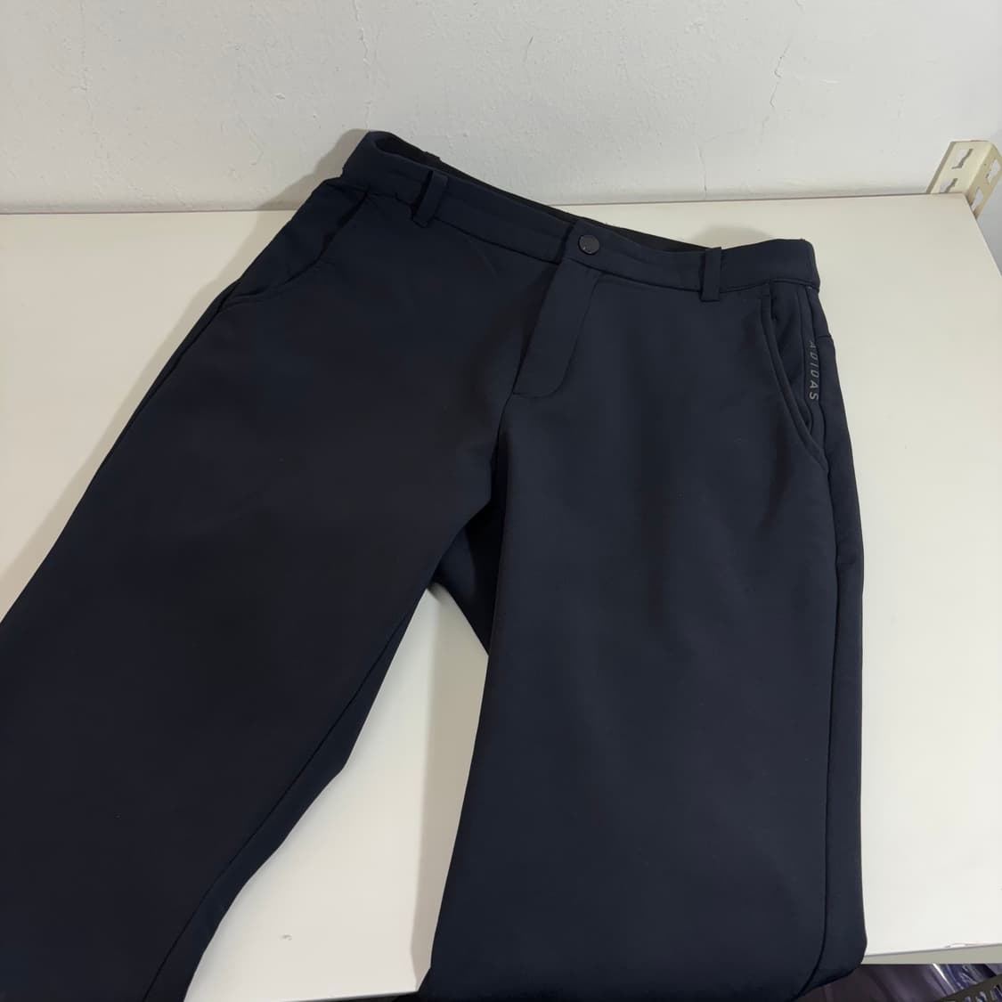 32 L 아디다스골프 다크네이비 레귤러핏 기모 방한 골프팬츠 상품이미지2