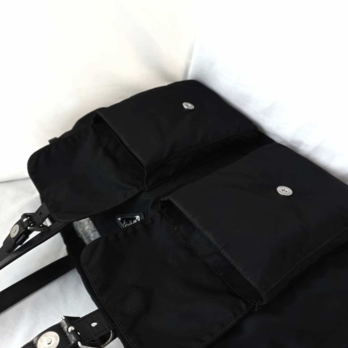 [정품 PRADA] 프라다 투포켓 나일론 쇼퍼백 숄더백 상품이미지6