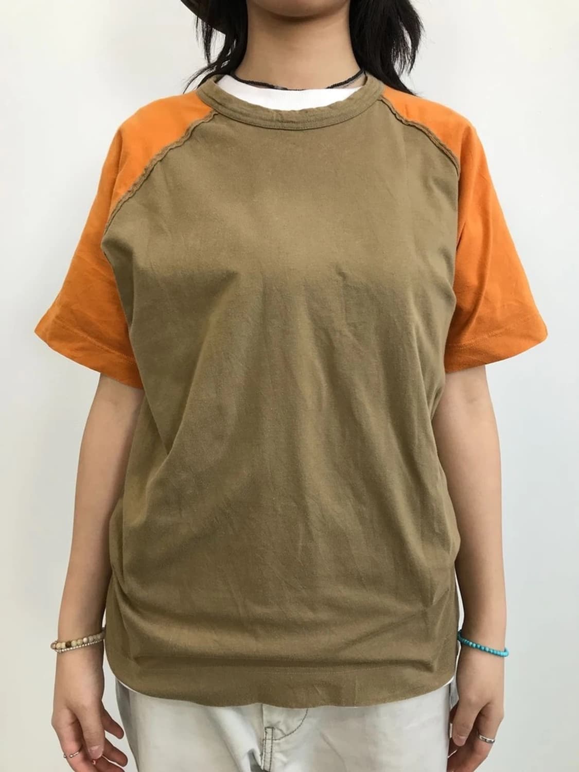 Comme Ca Raglan Two Tone T-Shirt 상품이미지2