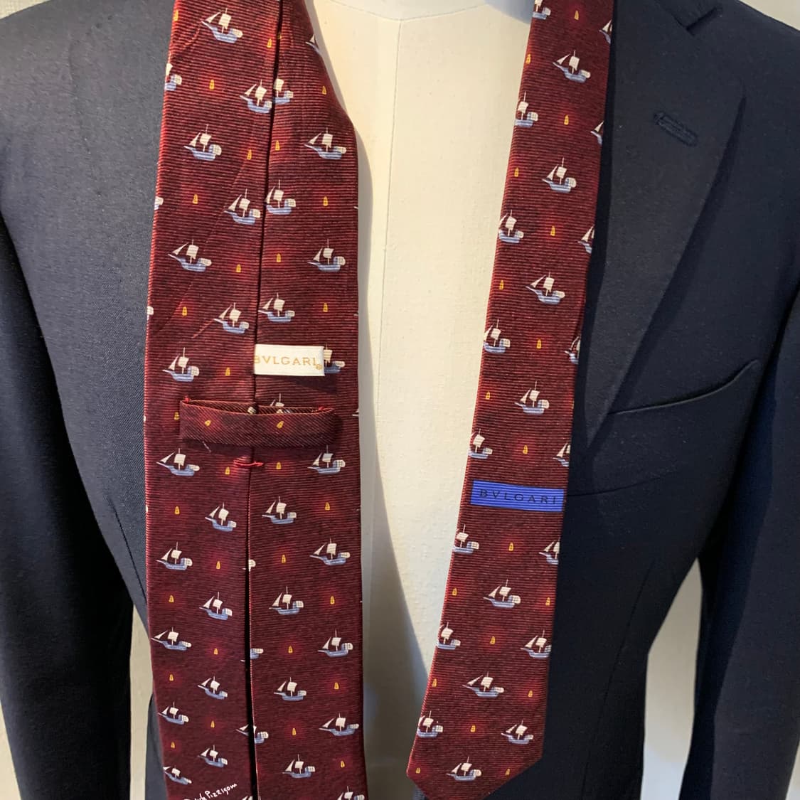 불가리(BVLGARI) 자카드 명품넥타이 A+등급 9.9cm 상품이미지2