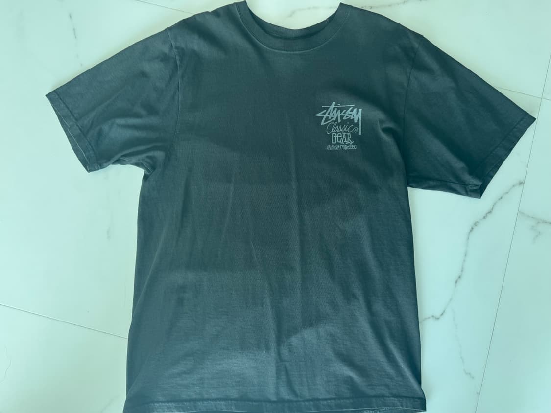 스투시 피그먼트 다이드 클래식 기어 티셔츠 블랙 상품이미지2