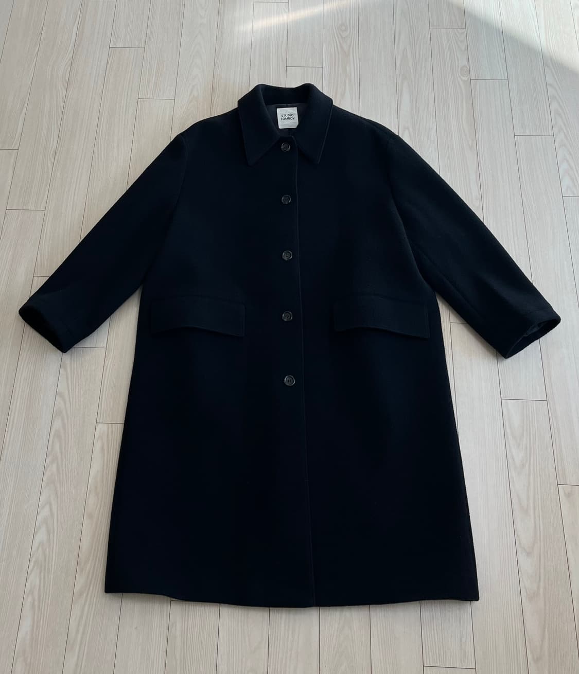 스튜디오톰보이 네이비 롱코트 상품이미지3