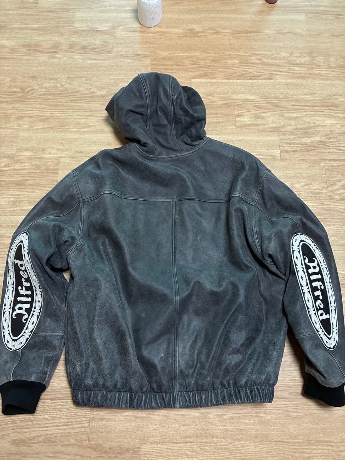 헤리티지플로스 알프레드 가죽 후드짚업 자켓 L size 상품이미지2