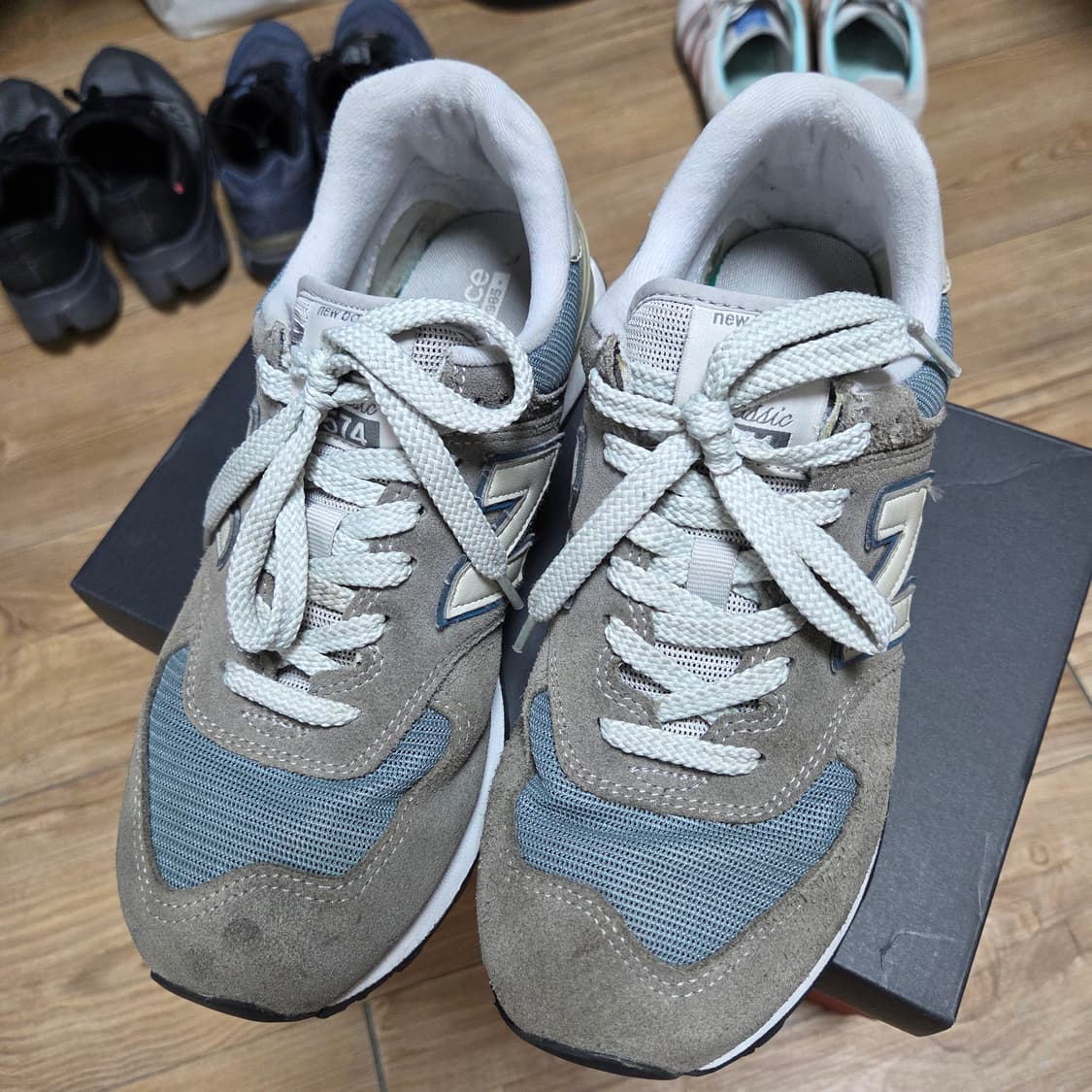 255 뉴발란스 574 그레이 블루 / 574BA2 운동화 상품이미지1