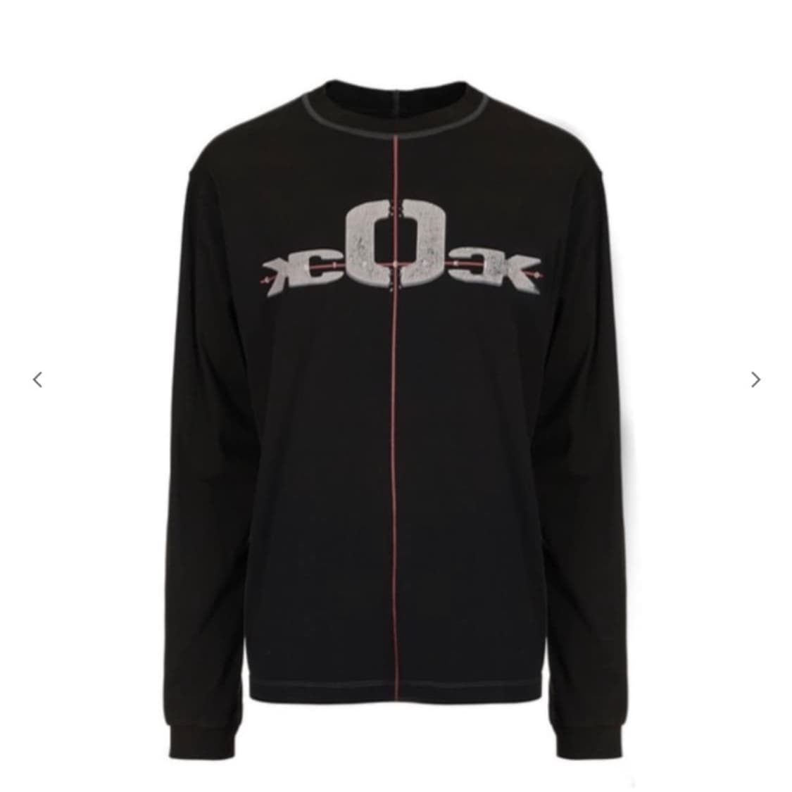 [L] cost per kilo cracked 긴팔 티 블랙 상품이미지1