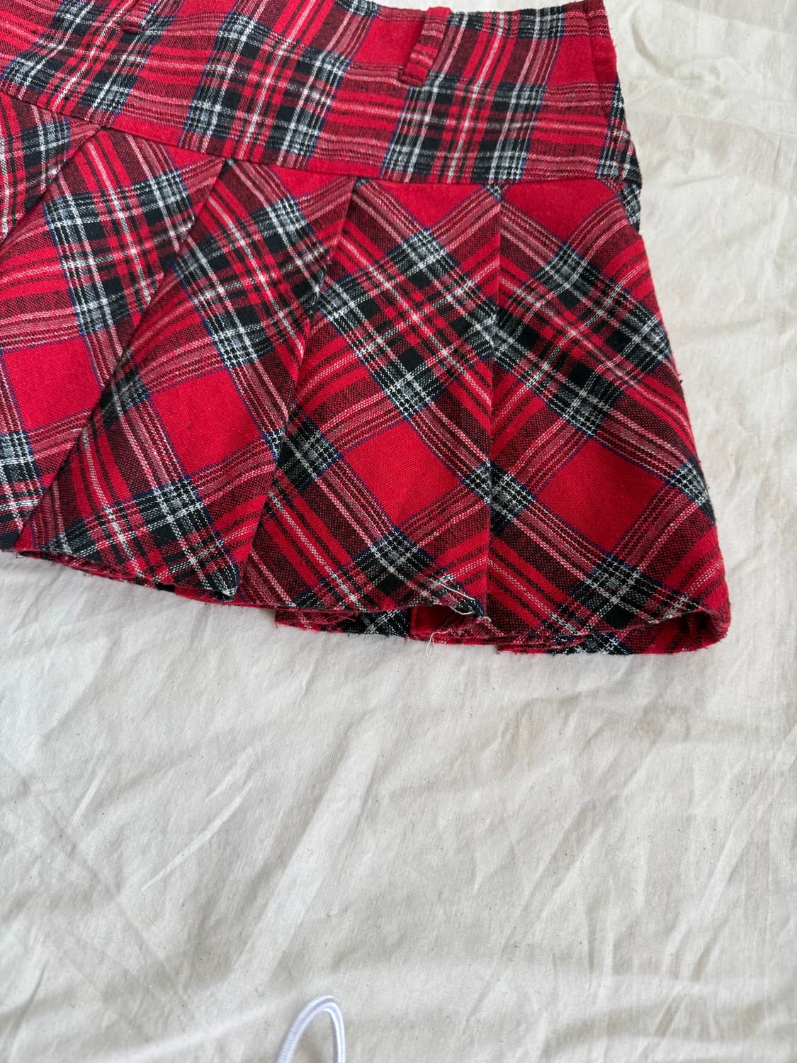 나나펑크 캐캐체 체크 미니플리츠 미니 스커트 상품이미지2