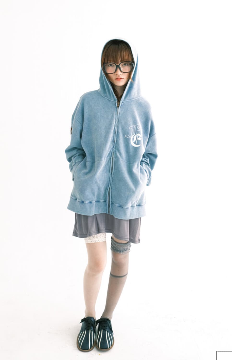 샵페어리 color washing waffle zip-up 상품이미지1