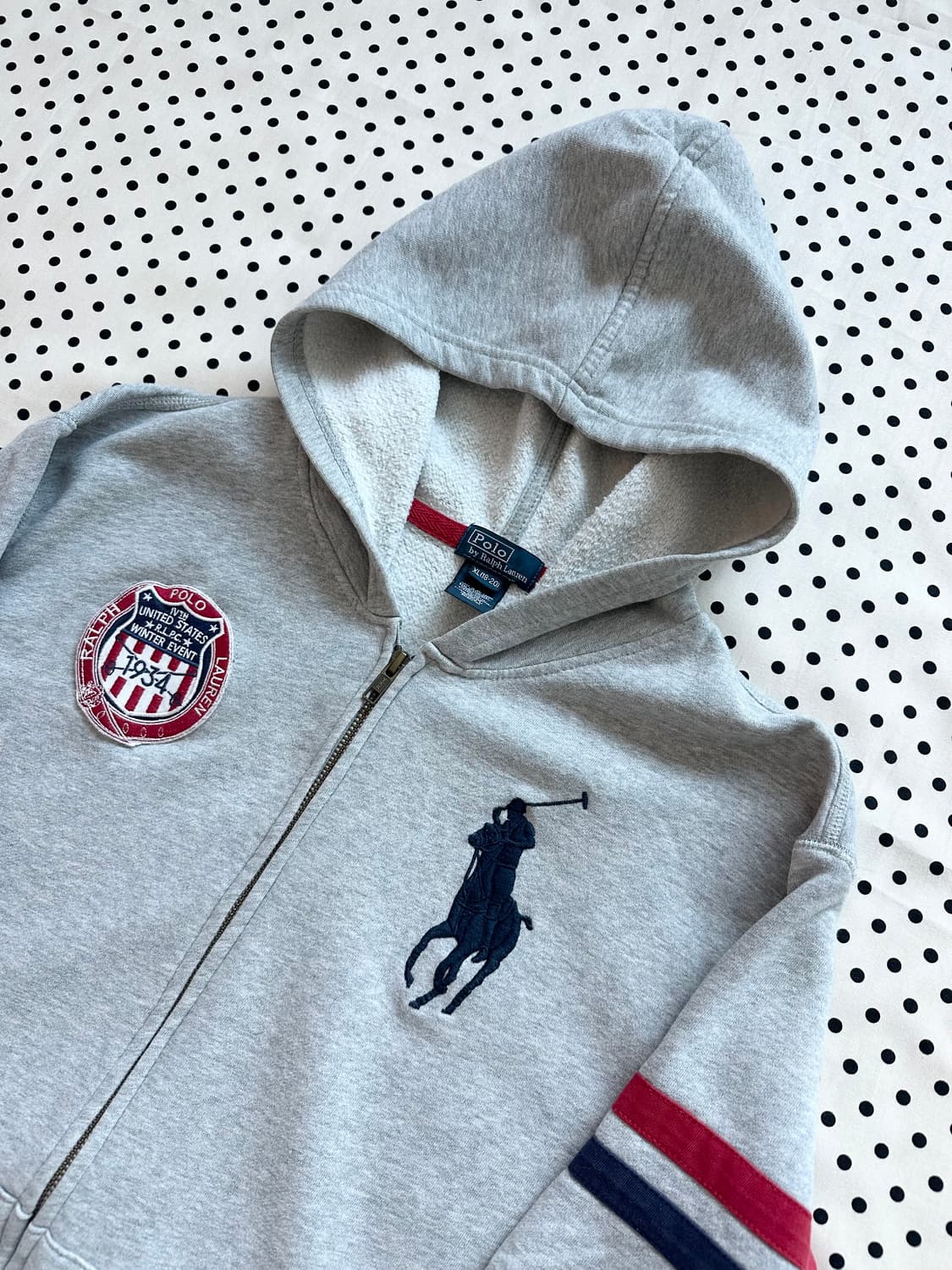폴로 랄프로렌 빅포니 후드집업 그레이 상품이미지2