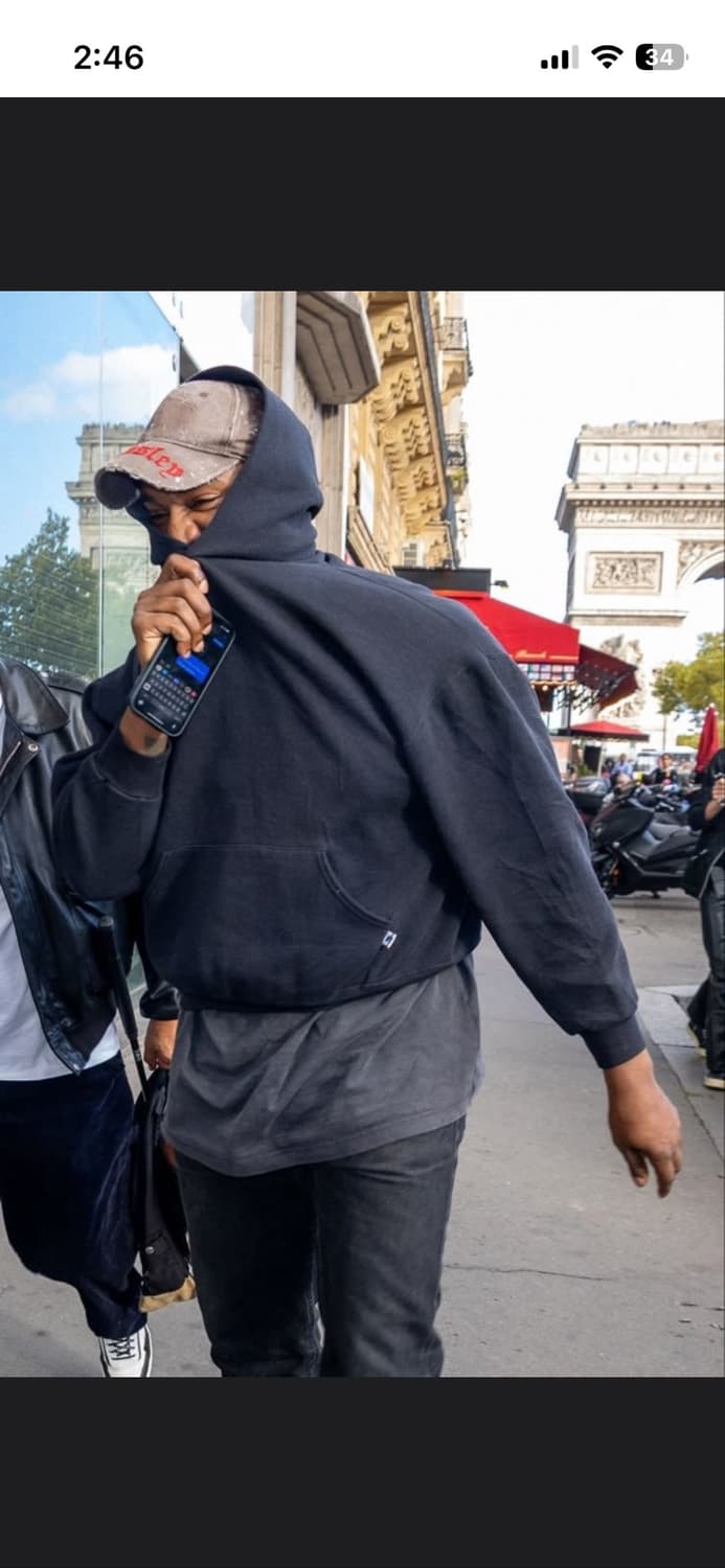 90s 러셀 애슬레틱 네이비 후드 M~L 상품이미지1