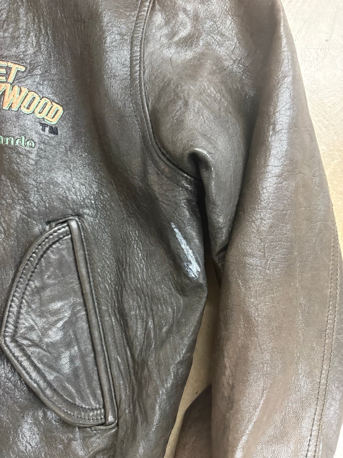 90s Planet Hollywood 레더자켓 상품이미지6