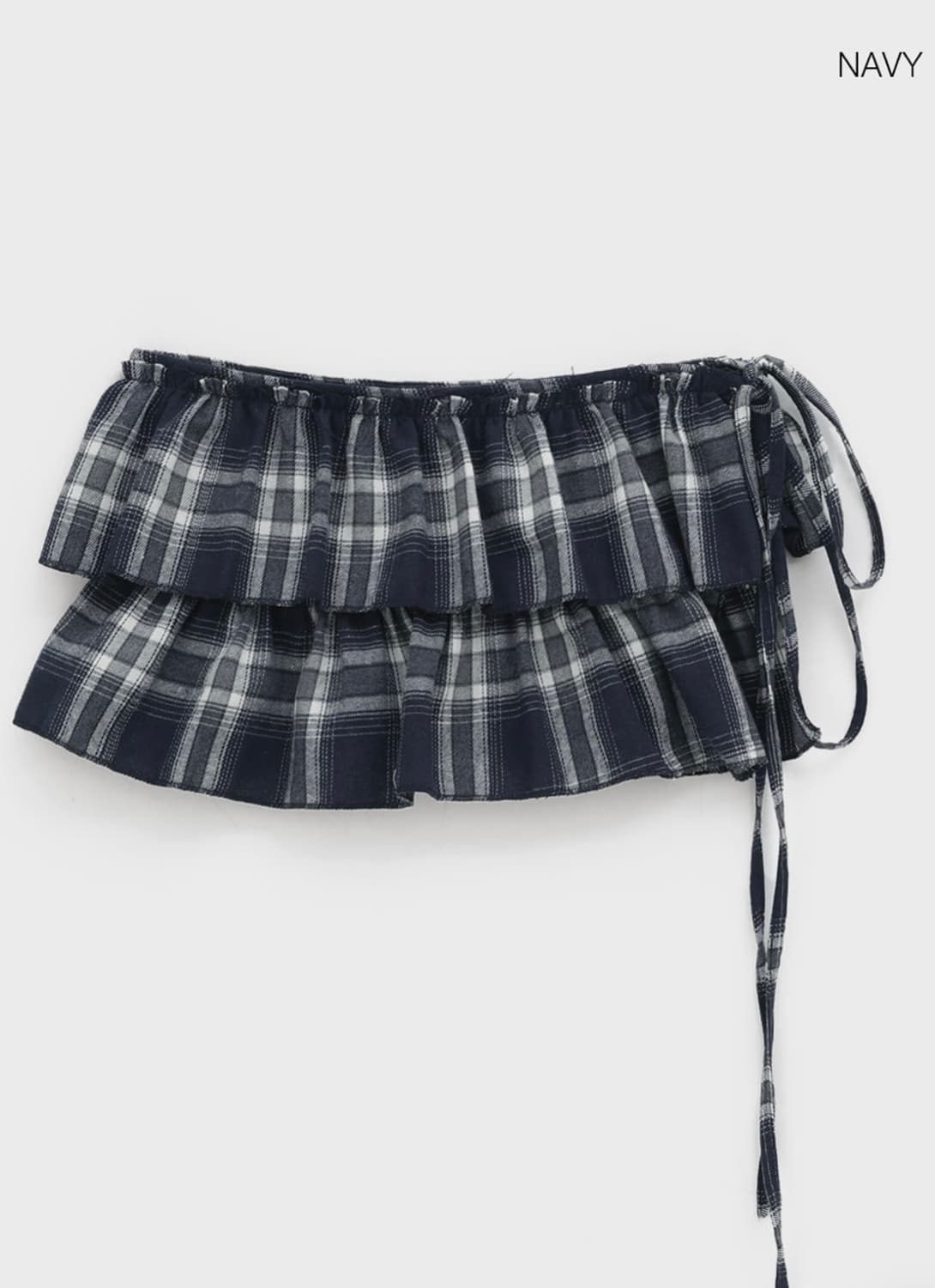 블랙업 리마팜 체크 미니 레이어드 랩스커트 상품이미지4