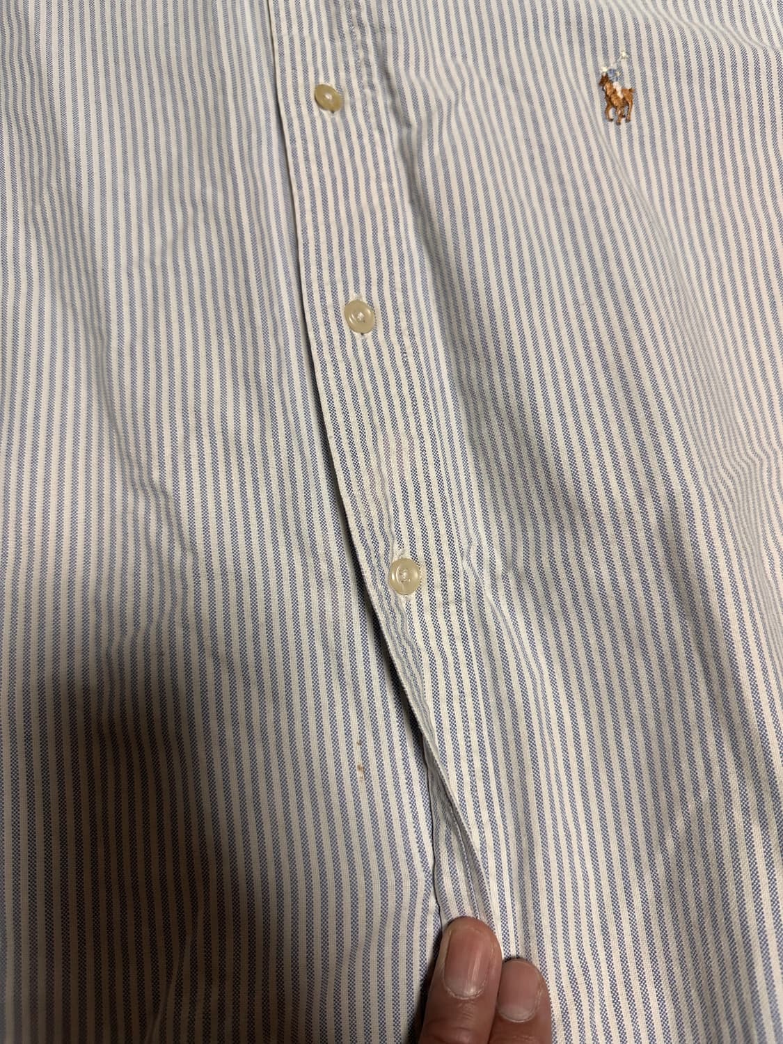 빈티지 폴로 스트라이프 옥스포드 셔츠 XL 상품이미지5