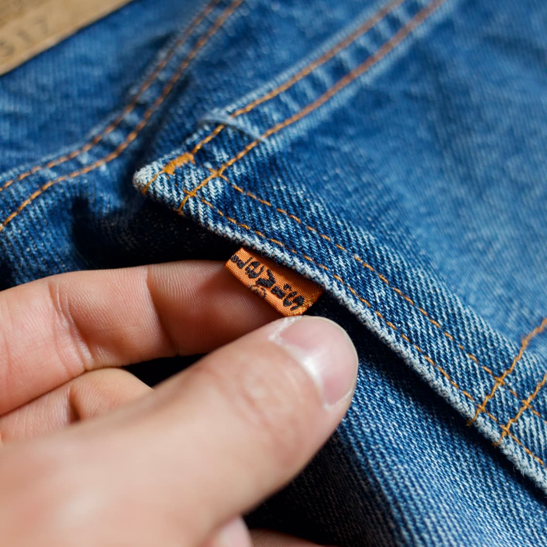 80-90’s Levi’s 517 orange tab denim 상품이미지6