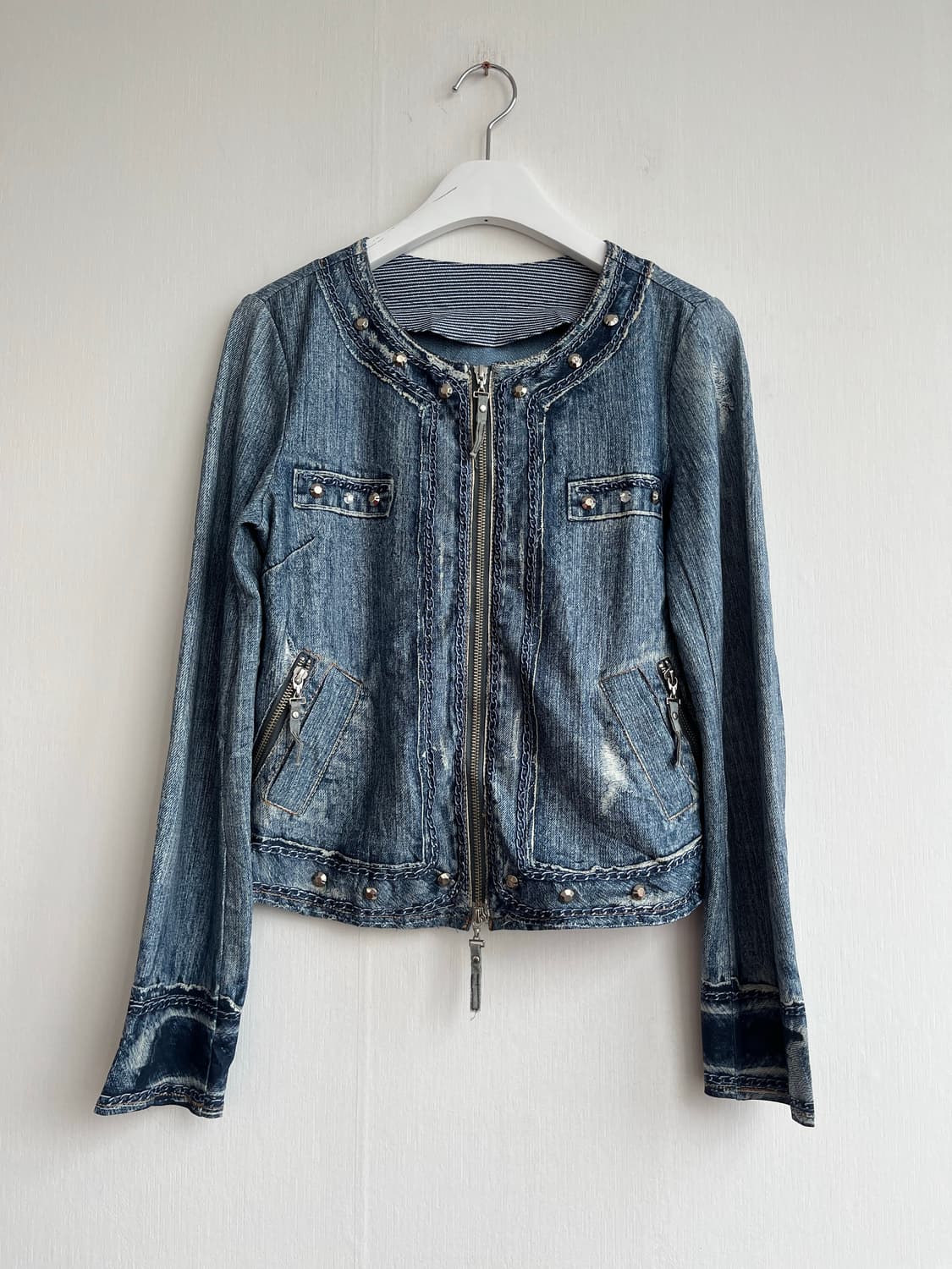 RENAULT.JEANS 페이크 데님 집업 자켓  상품이미지1