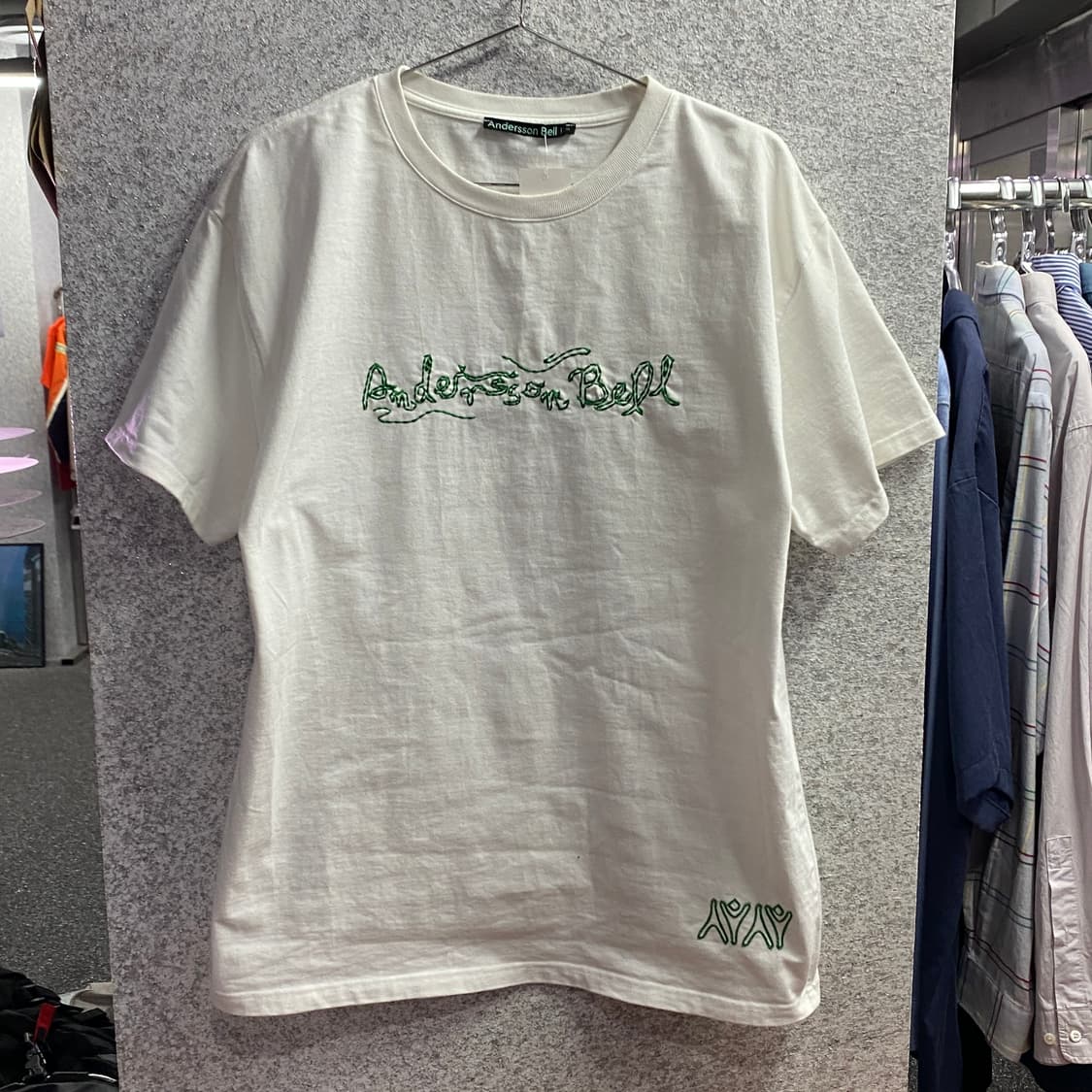 앤더슨벨 자수로고 화이트 쇼츠슬리브 B4208 상품이미지2