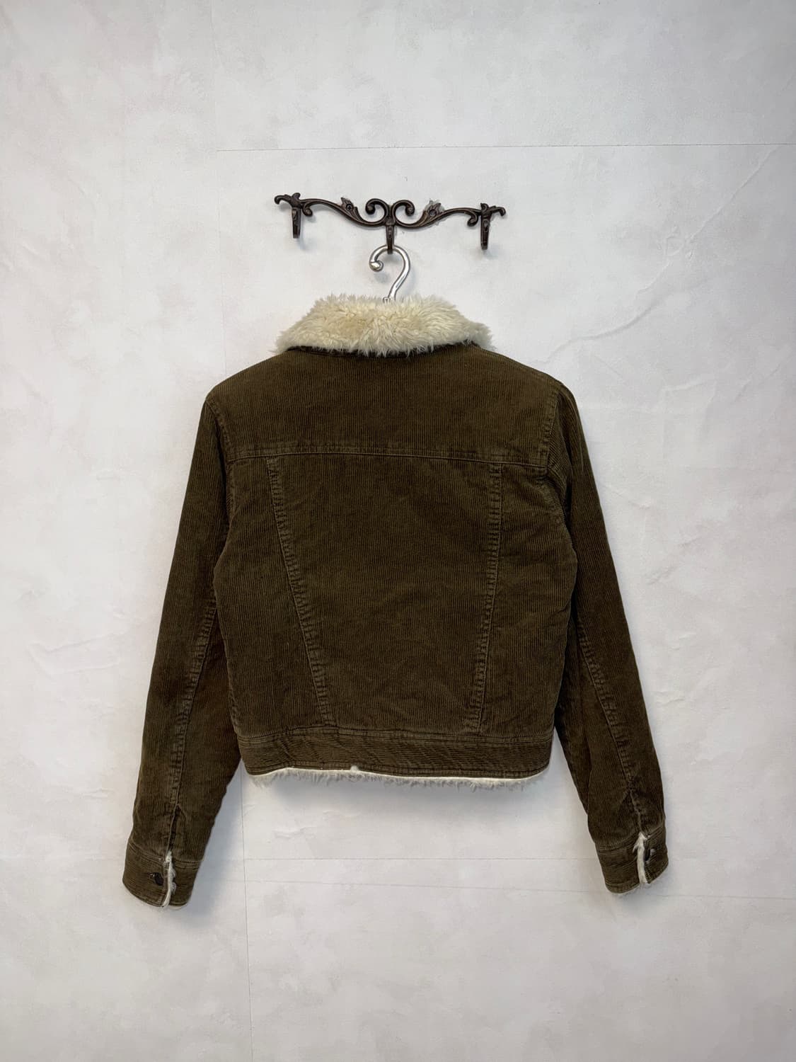 Abercrombie khaki brown corduroy fur jk 상품이미지3