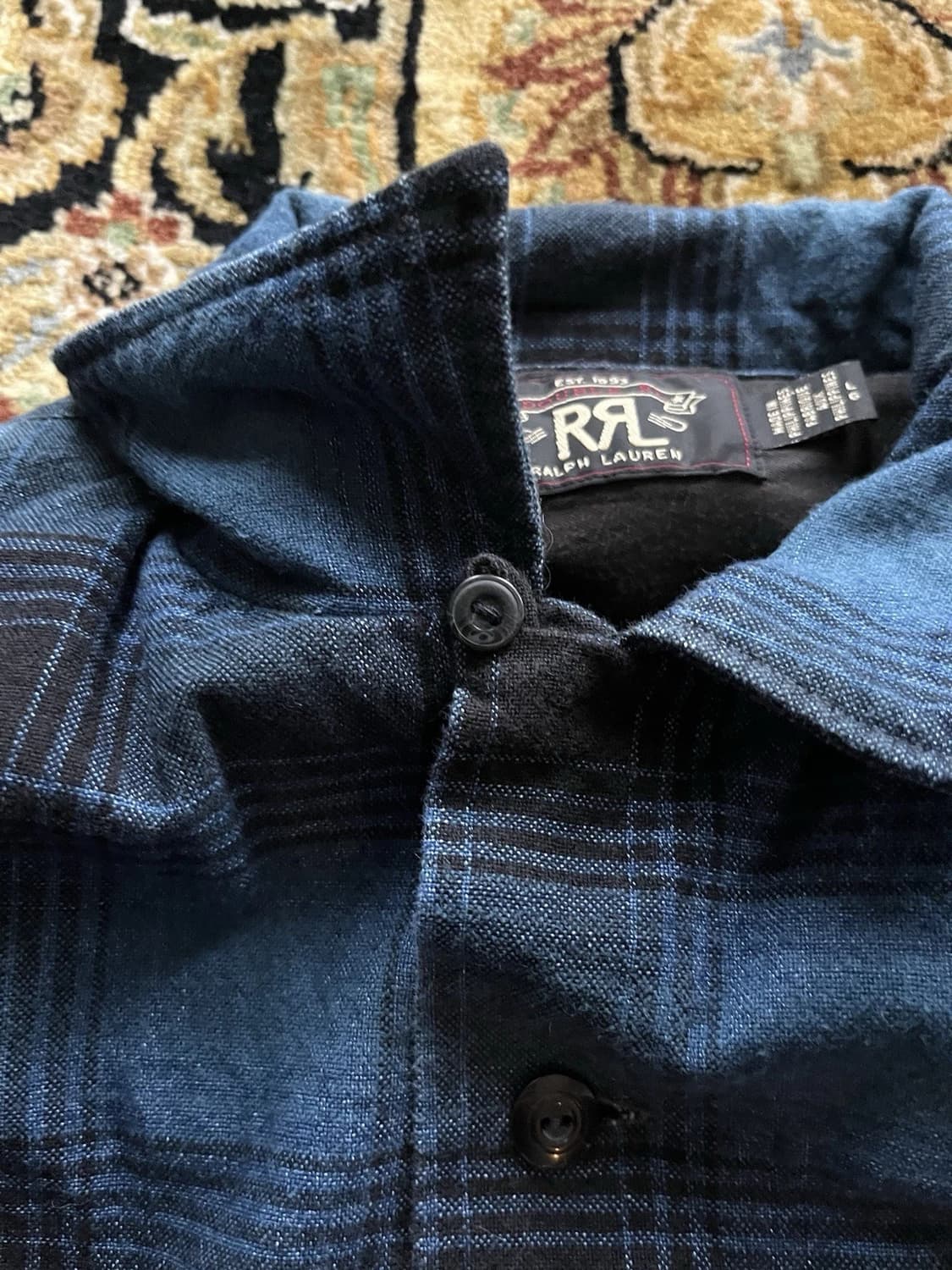 10s RRL 더블알엘 오픈 카라 체크 셔츠 상품이미지2