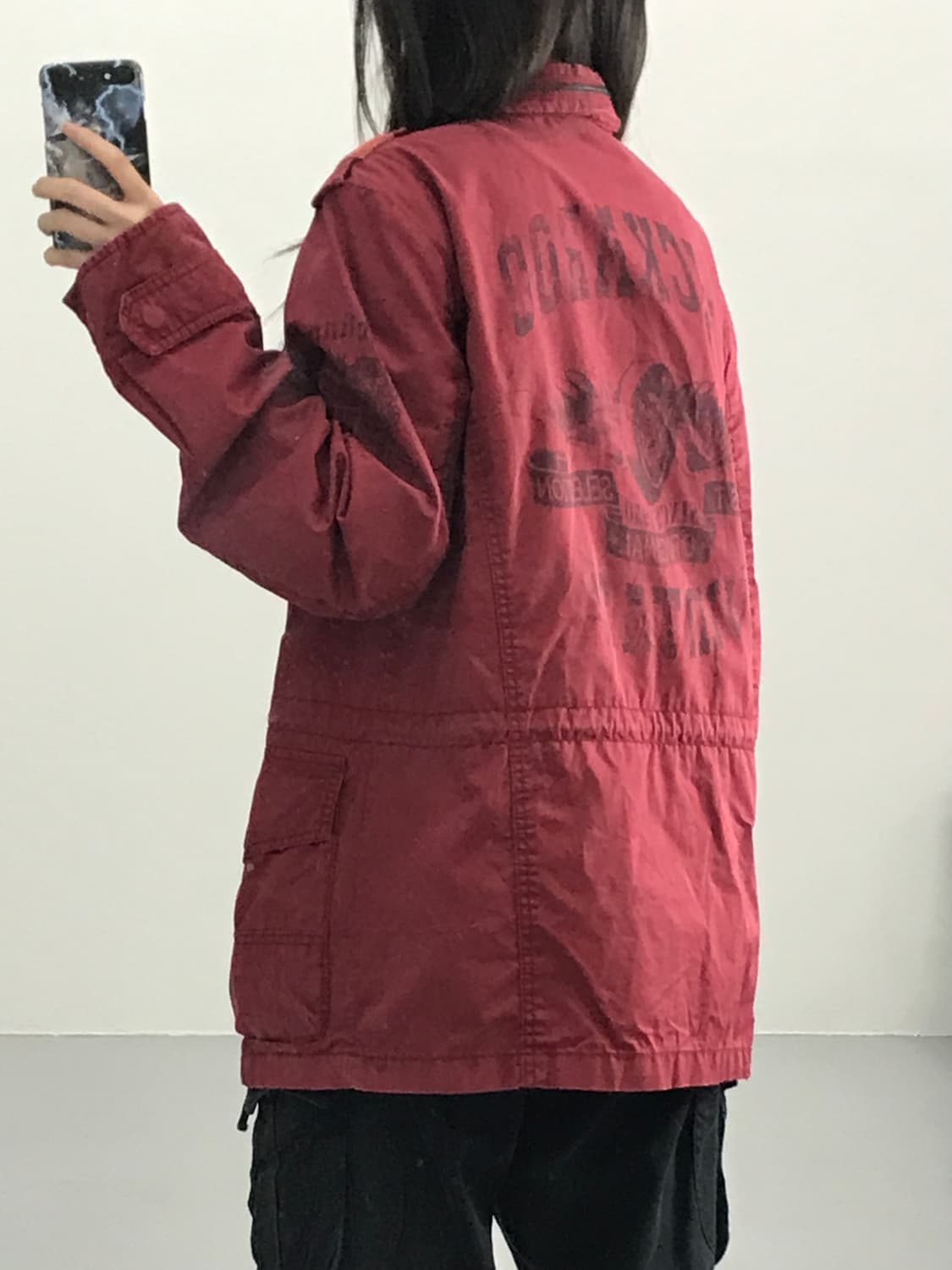 버커루 빈티지 백로고 레드 필드 자켓 상품이미지2