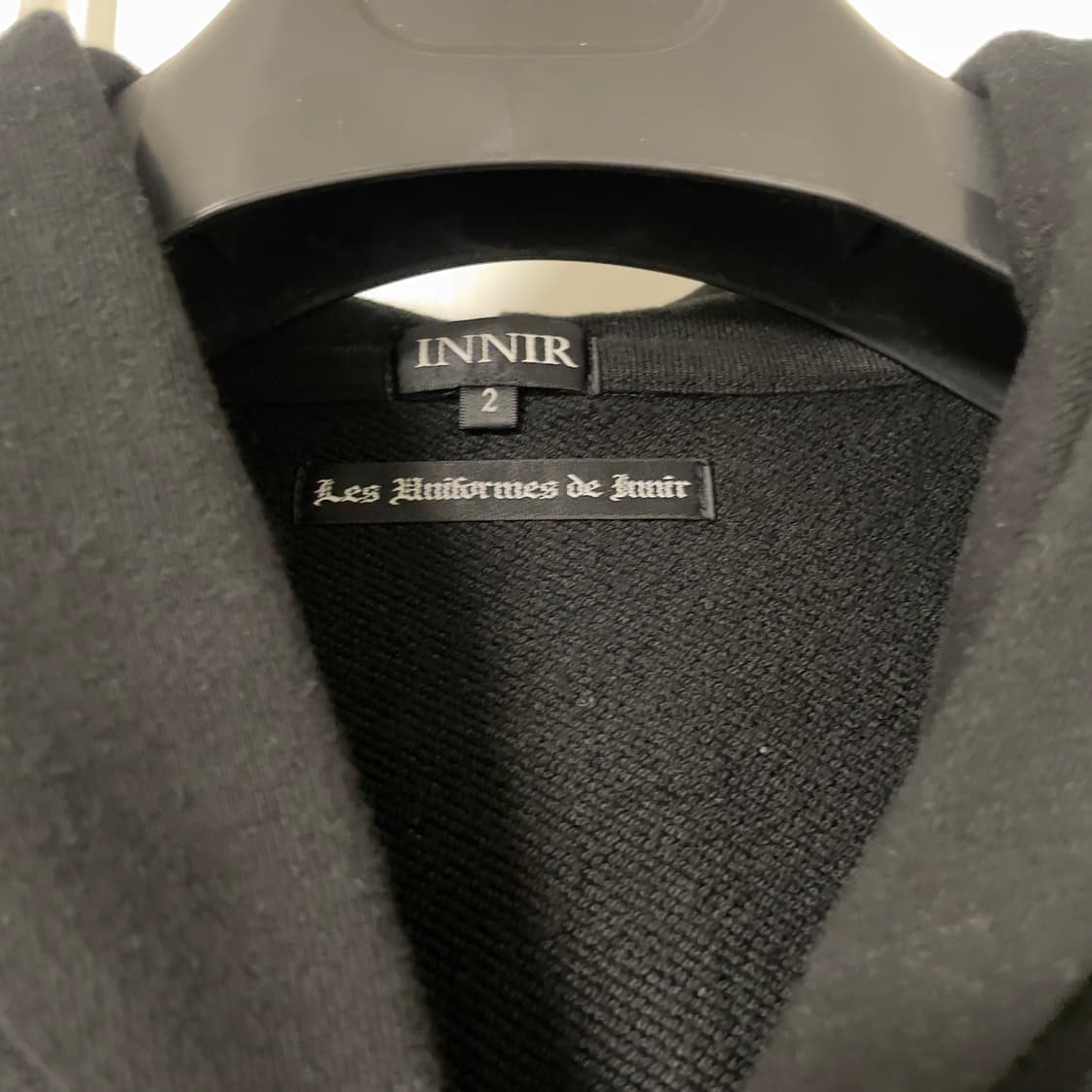 INNIR 헤비웨이트 블랙 후드 집업 상품이미지2