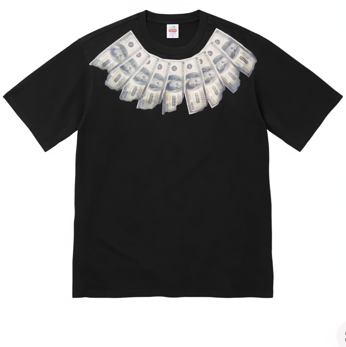 슈프림 x MM6 메종 마르지엘라 머니 숏슬리브 탑 블랙-26SS 상품이미지1