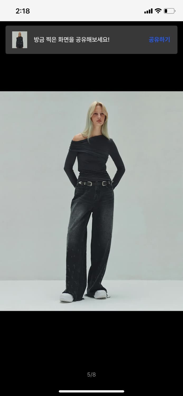 다이애그널ONE OFF SHOULDER TOP (grey)  상품이미지5